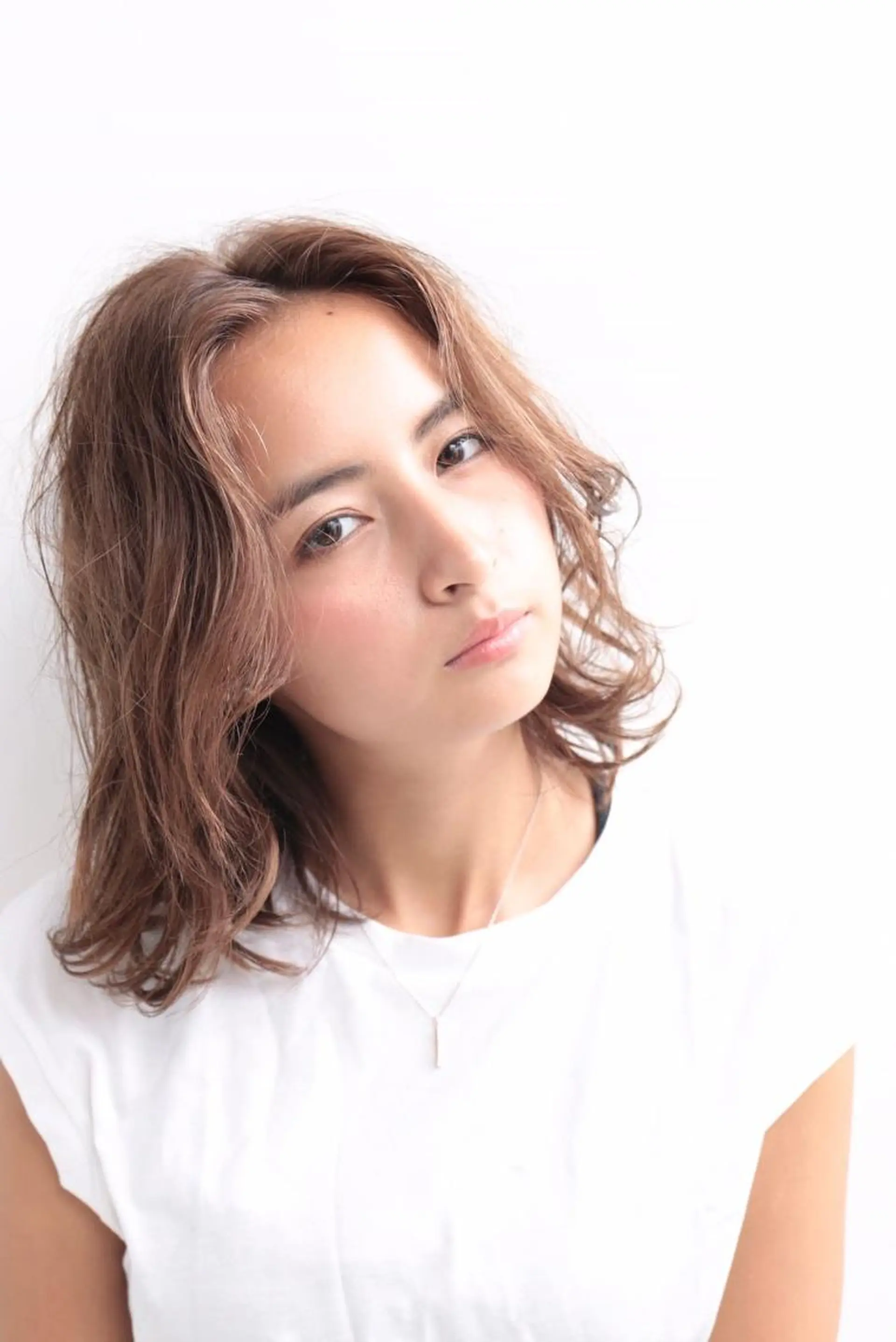 ミディアム カラー パーマ 山下 直人のヘアスタイル