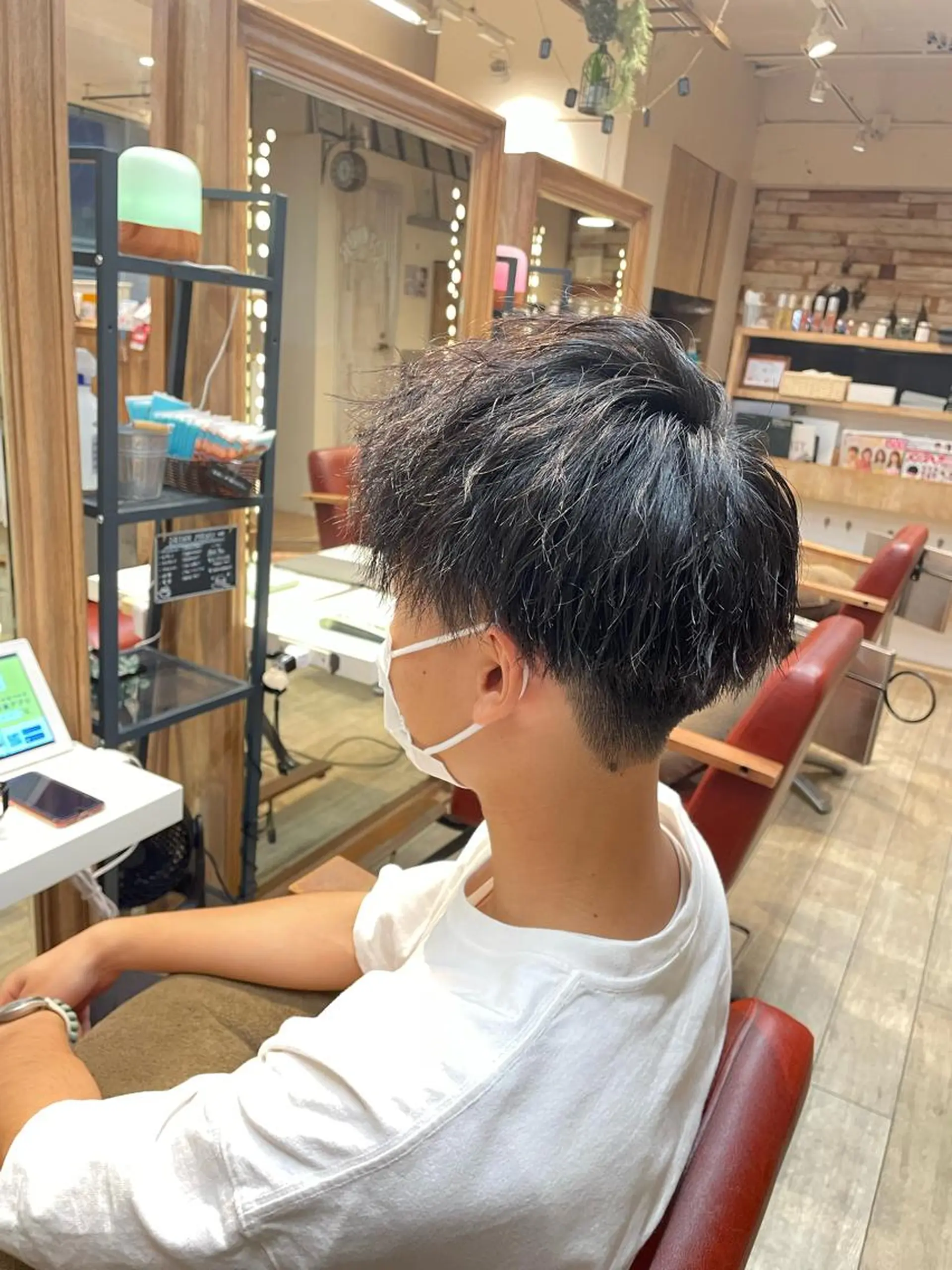 ショート パーマ メンズ メンズパーマ カット LOG/所属・✨縮毛/ブリーチ✨ 出口 紗依のヘアスタイル
