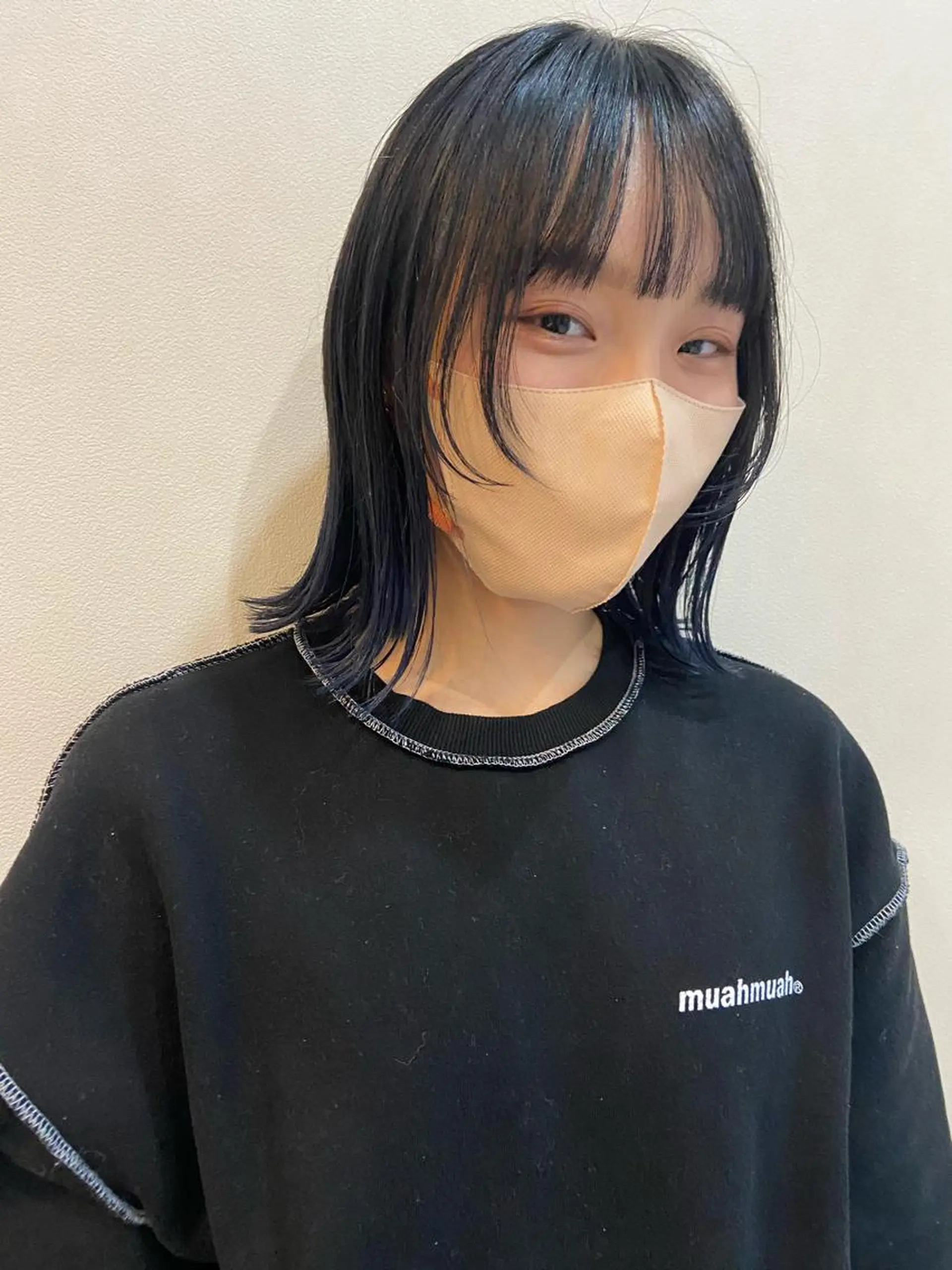 ミディアム 顔周りカット ウルフカット ボブ/透明感カラー 🧸YUI❤️のヘアスタイル