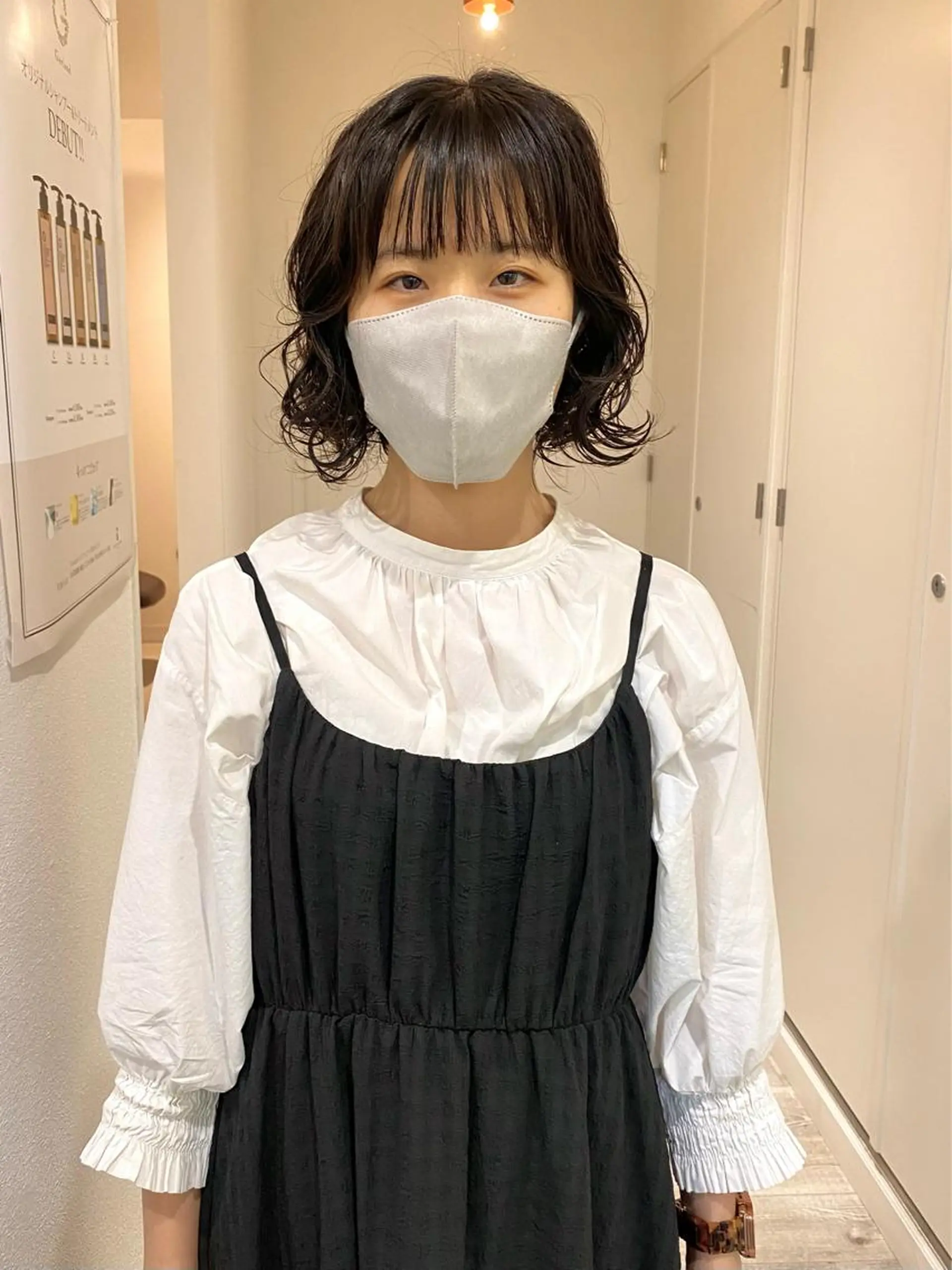 ミディアム パーマ ミディアムパーマ 店長　ショート& パーマ　坂本のヘアスタイル