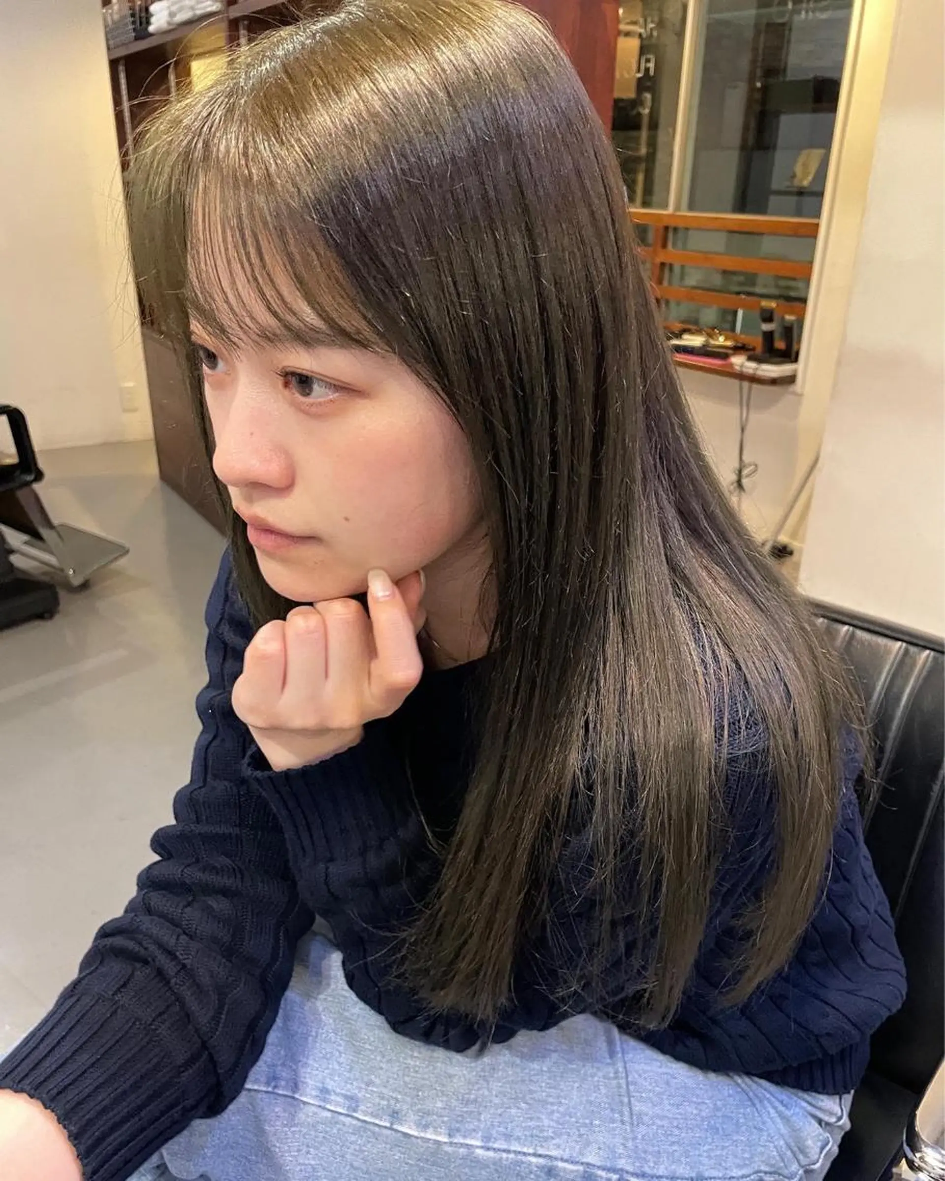 ロング カラー silo所属・silo MOKA 顔周りカット🦦のヘアスタイル