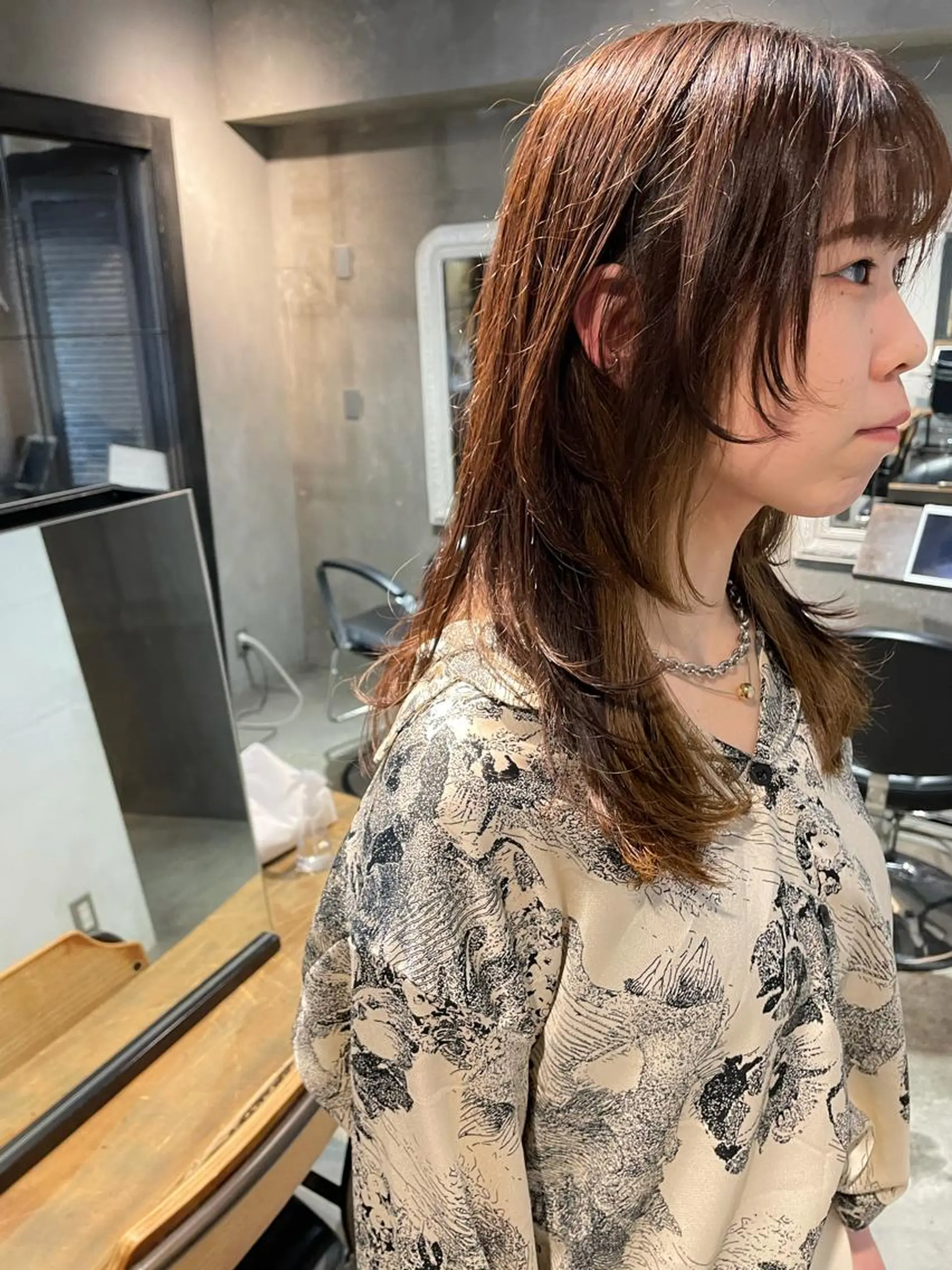 ミディアム ウルフカット カット ヘアカラー トリートメント ショート・ボブ ・ウルフ✂︎IMAIのヘアスタイル
