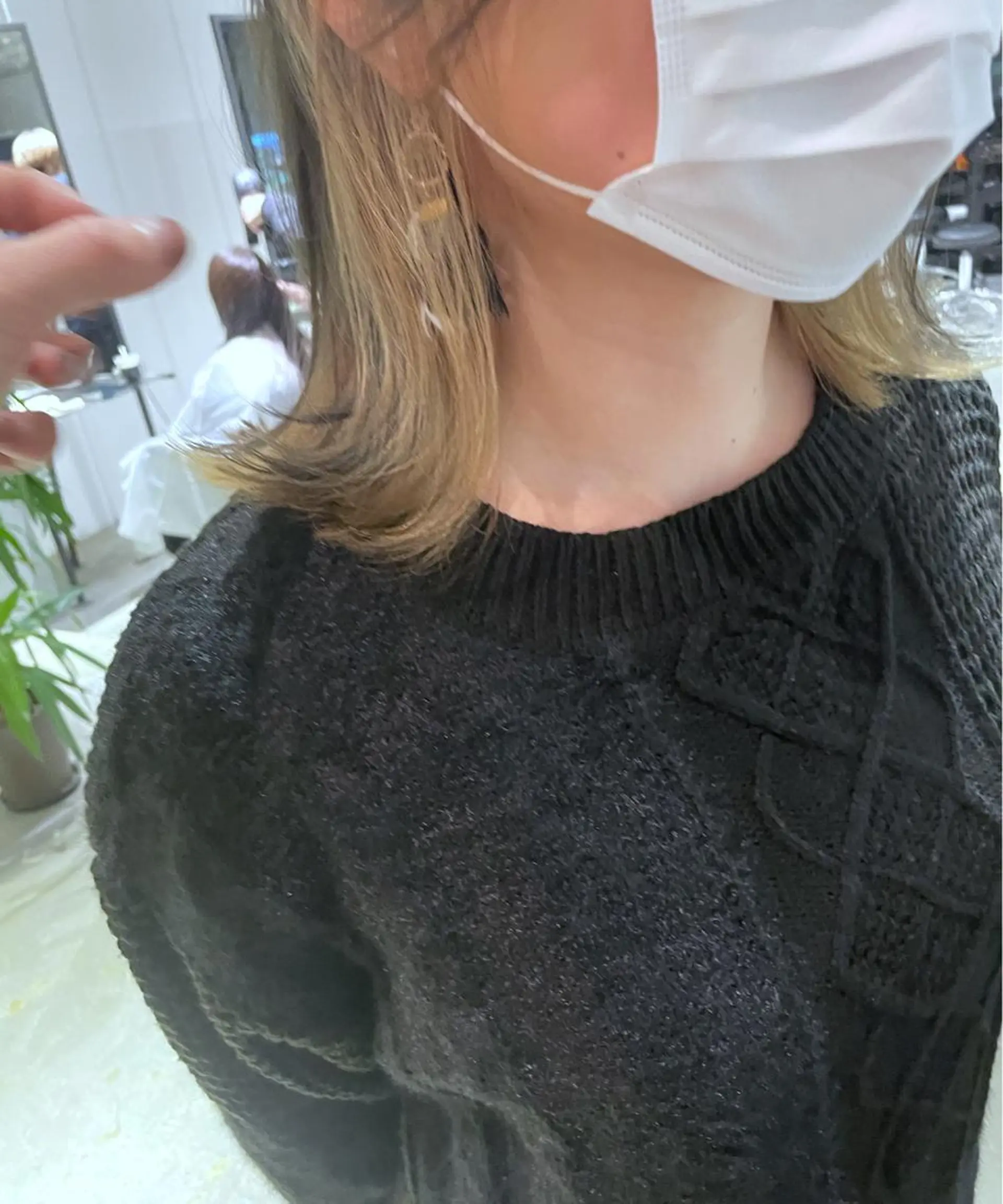 ミディアム 美髪矯正/艶カラー ボブ/栄/鐘ヶ江純也のヘアスタイル