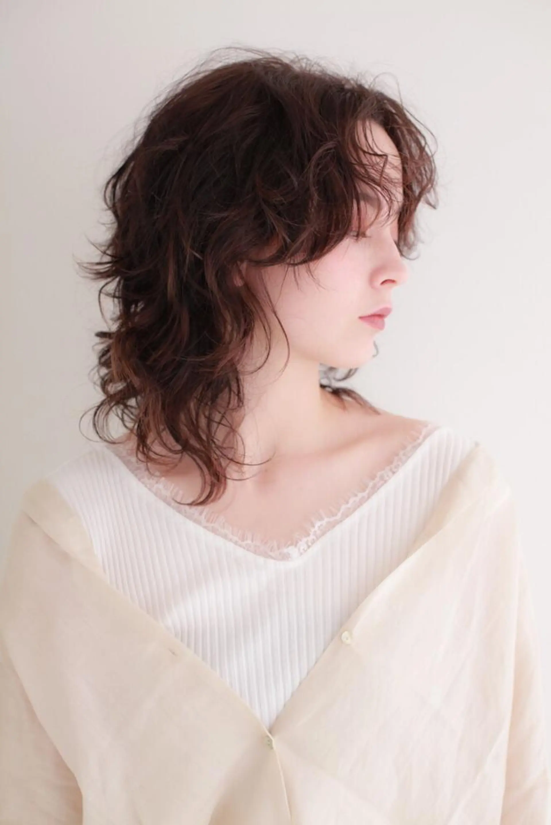 ミディアム パーマ レイヤー,ボブ / 彩未のヘアスタイル