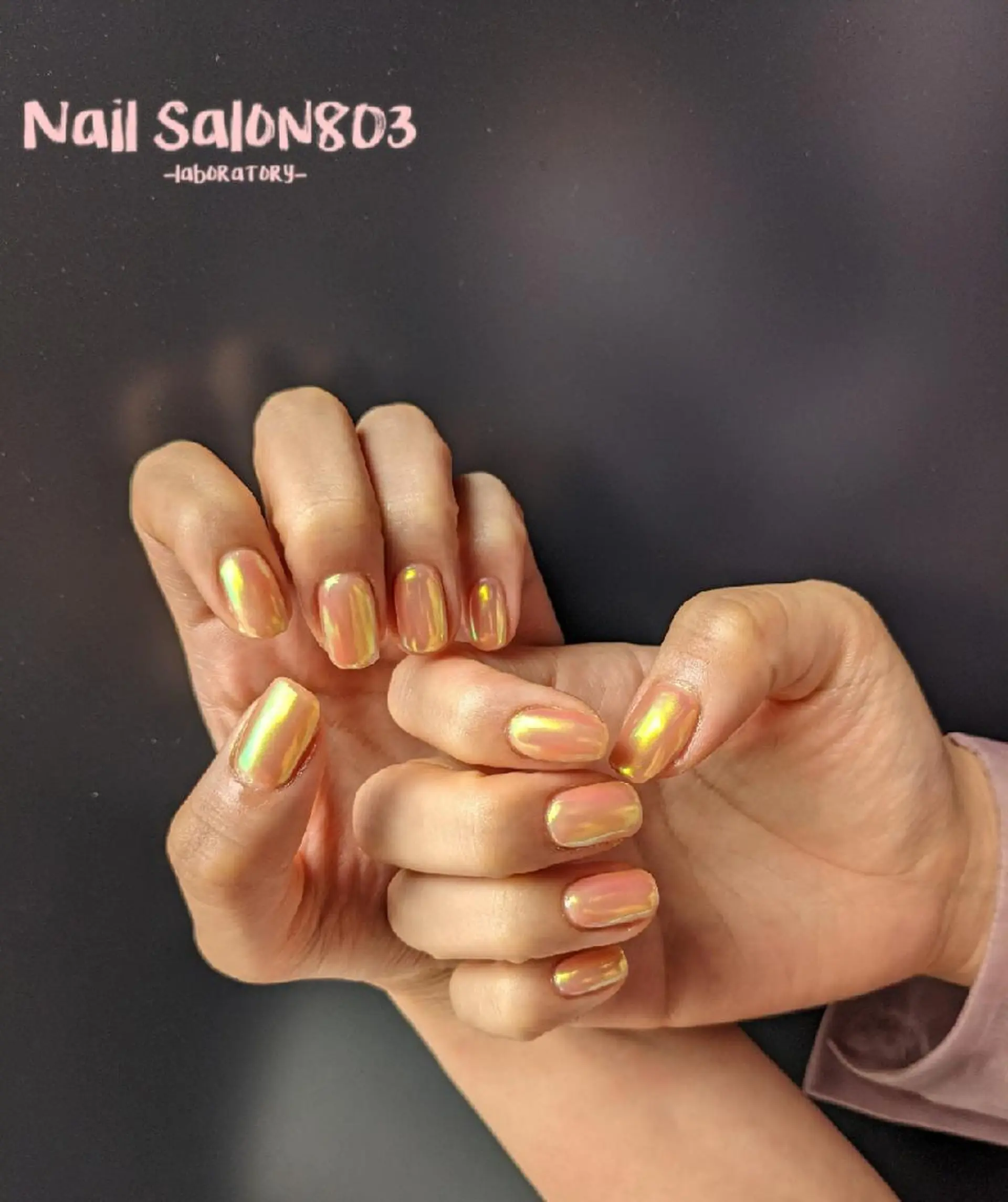 ネイル オーロラネイル ワンカラーネイル Nail SIRANGANAのネイルデザイン