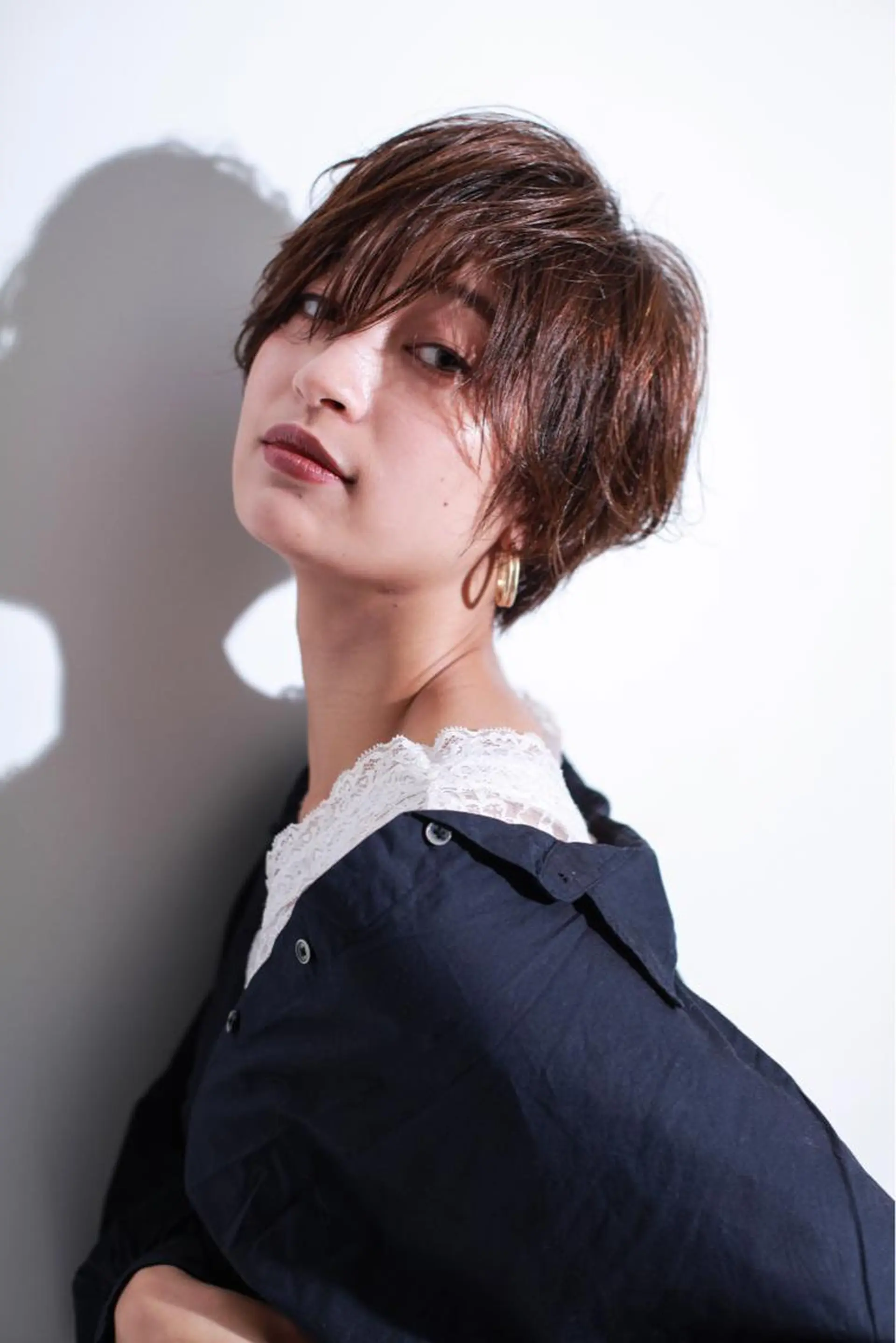 ショート カラー パーマ ボブ/透明感カラー 永田真穂のヘアスタイル