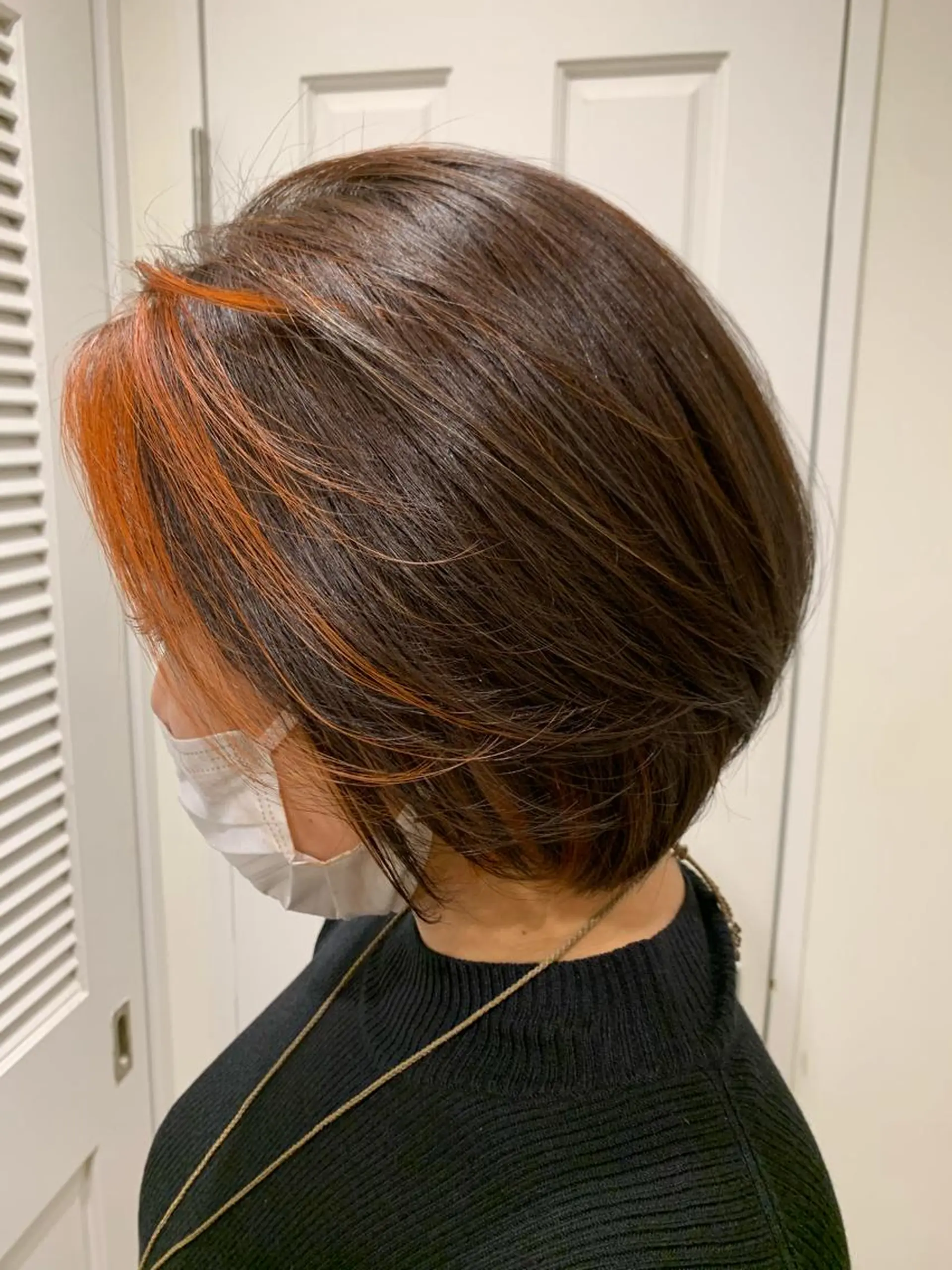 ショート ミストバング ヘアカラー トリートメント 渋谷ハイトーン/ デザインカラー阿部のヘアスタイル