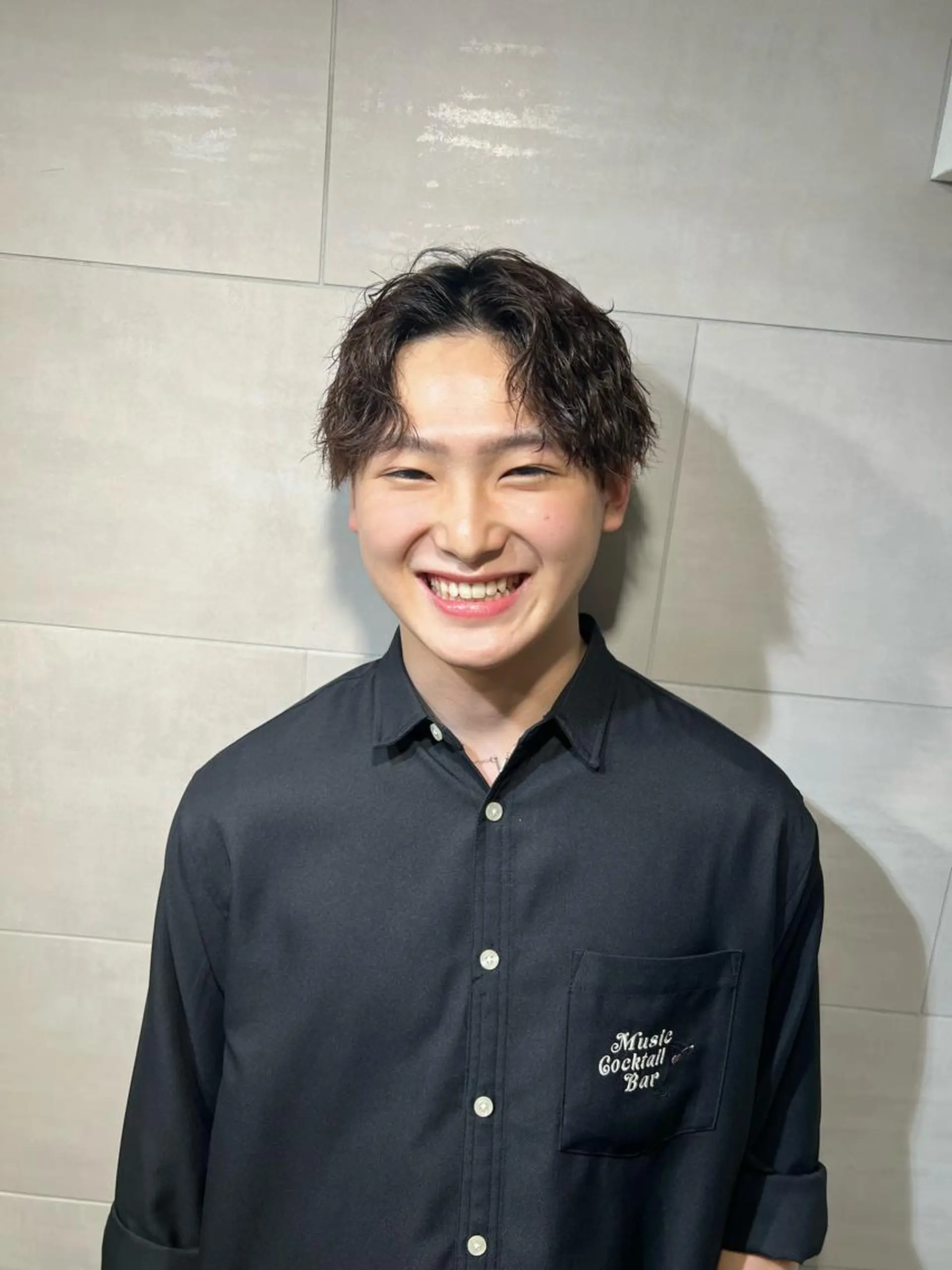 セミロング メンズ メンズパーマ セミロングパーマ カット je suis heureuse所属・ハイライトカラー 🌀ゆい❣️のヘアスタイル