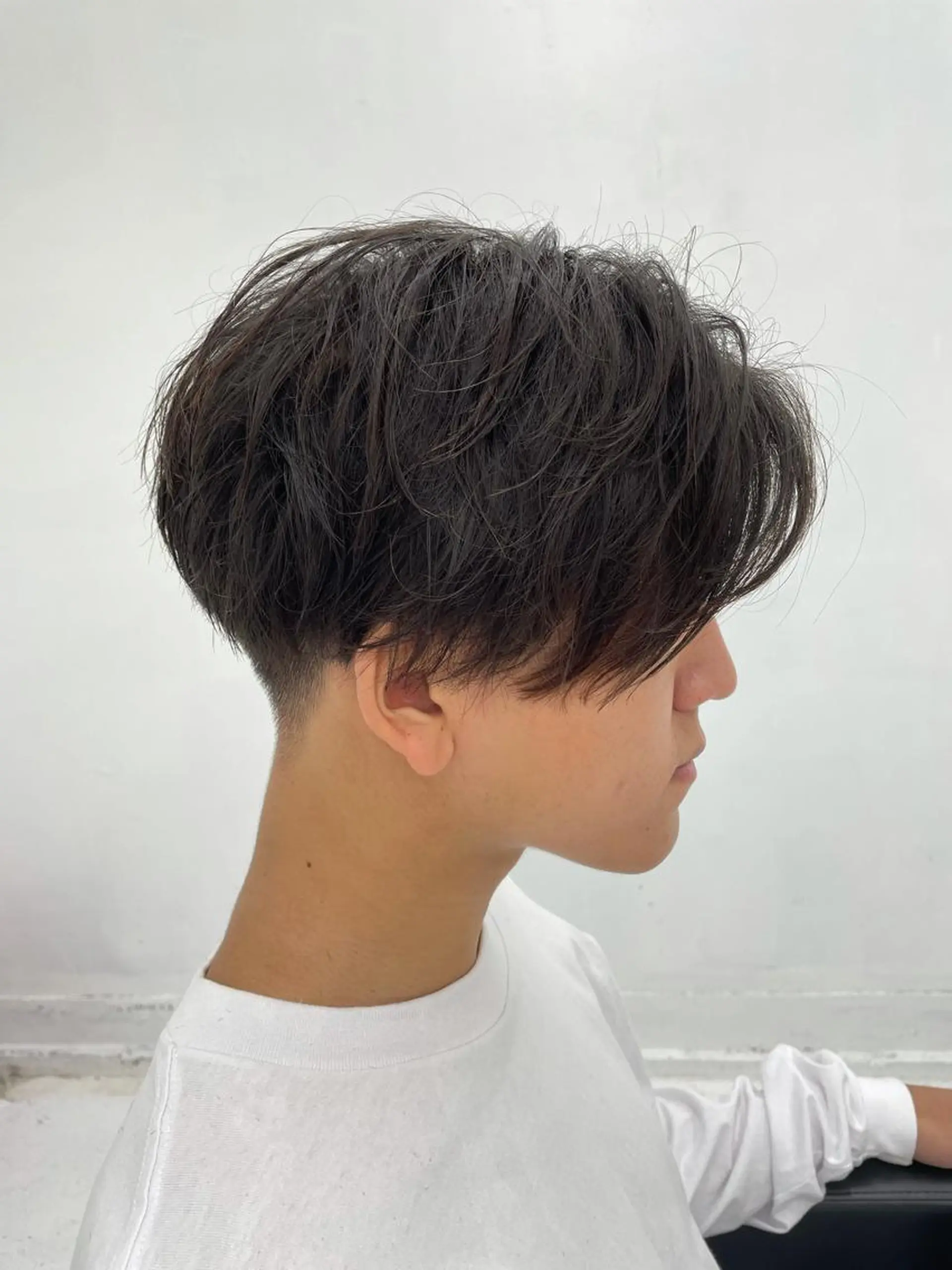 メンズ カット スパイキーパーマ 柏NO1 藤本葉のヘアスタイル