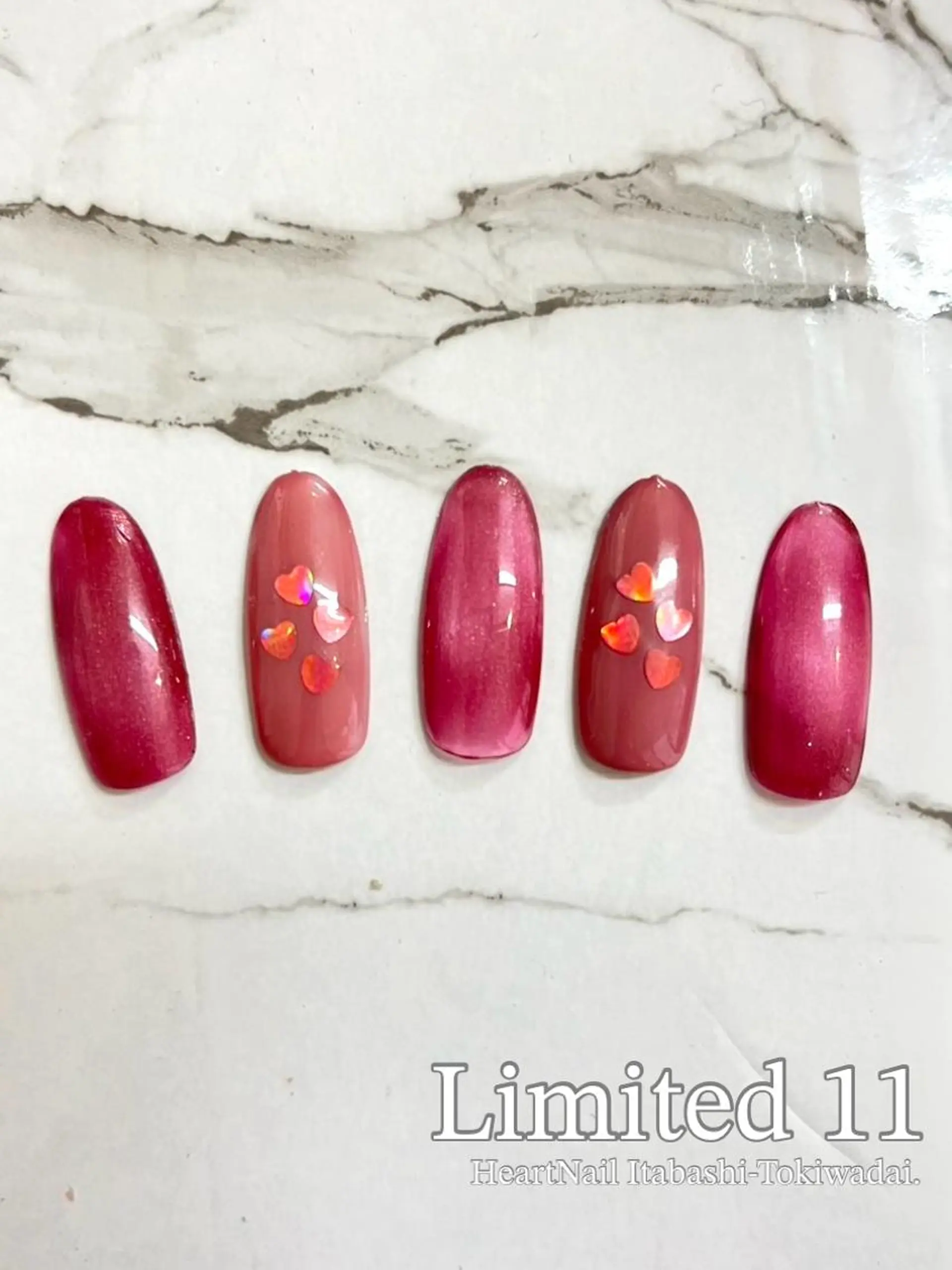 ネイル アートネイル ラメ(グリッター) ラメグラデーション マグネットネイル ワンカラーネイル はあとねいる 板橋ときわ台店のネイルデザイン