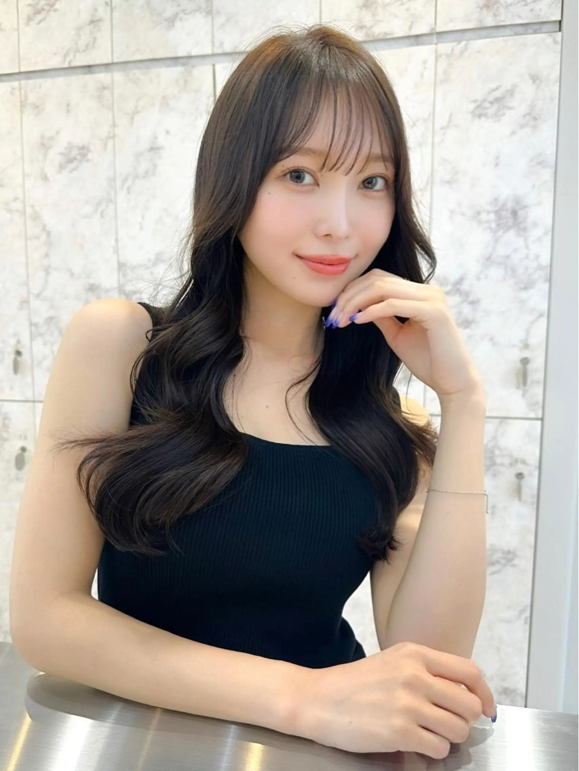ロング カラー カット ヘアカラー トリートメント ヘッドスパ 髪質改善サロン Sea shinjuku 新宿南口【シー　シンジュク】所属・髪質改善/韓国ヘア レイヤー/新宿/ロミのヘアスタイル
