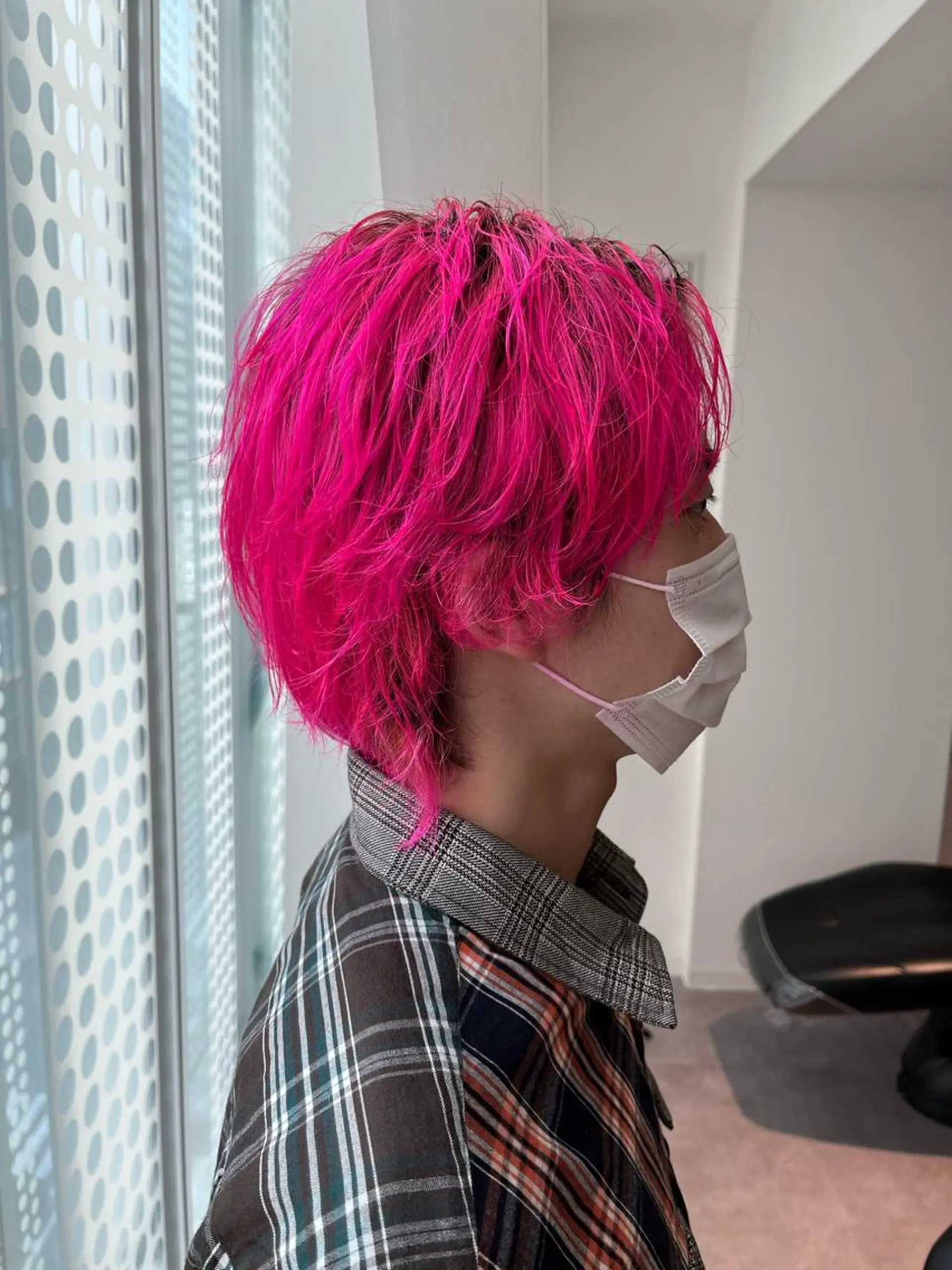 ショート カラー メンズ ピンクカラー 豊中/メンズ特化 岡田 龍之介のヘアスタイル