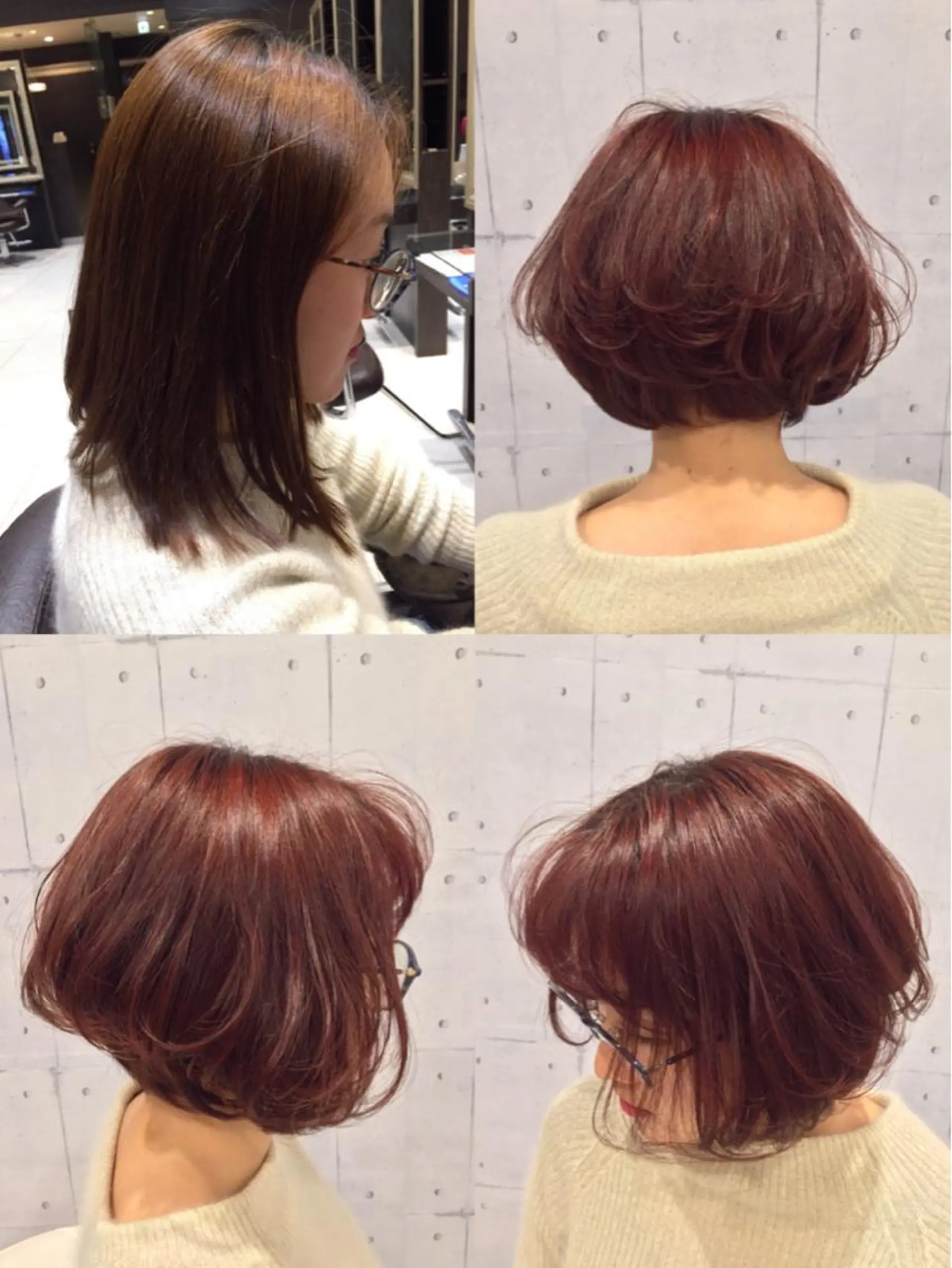 ショート カラー 韓・中華美女ヘア 🇰🇷×🇨🇳のヘアスタイル