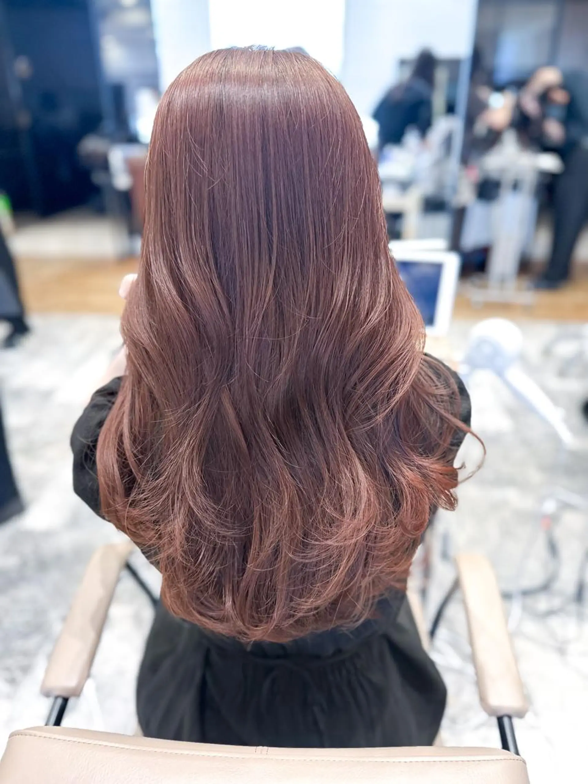 ロング カラー ベージュカラー ブラウンカラー ブラウンベージュ ピンクカラー ピンクベージュ カット ヘアカラー トリートメント 顔周り/くびれヘア 韓国ヘア💕風間るなのヘアスタイル