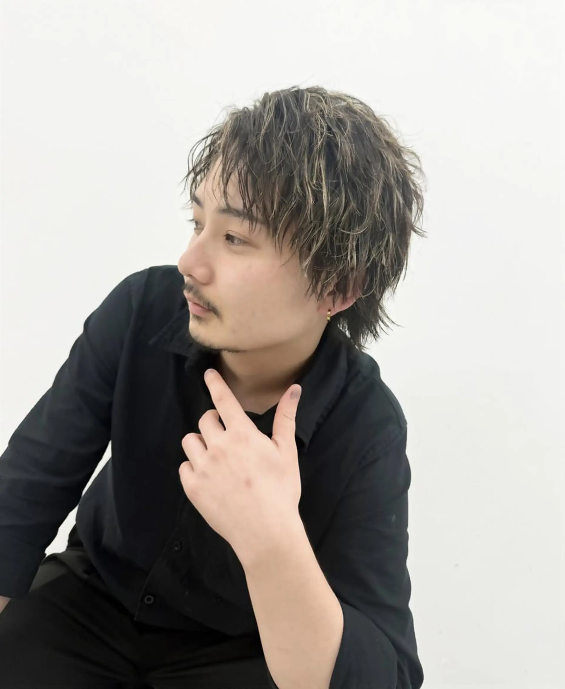 ミディアム カラー メンズ カット ヘアカラー 🔥メンズ特化🔥 藍斗のヘアスタイル