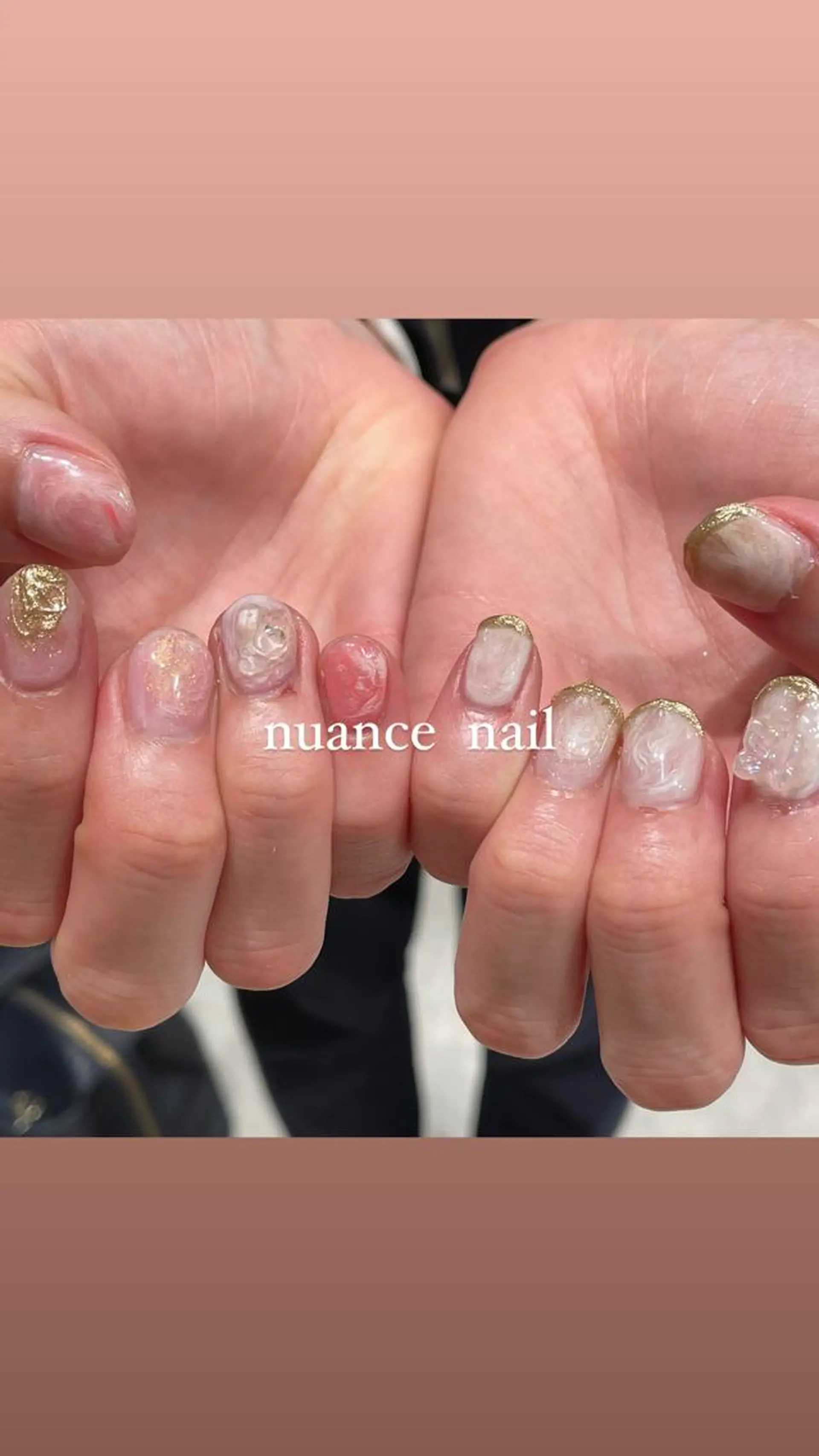ネイル ハンドネイル 淡色ネイル 🎀moeのネイルデザイン