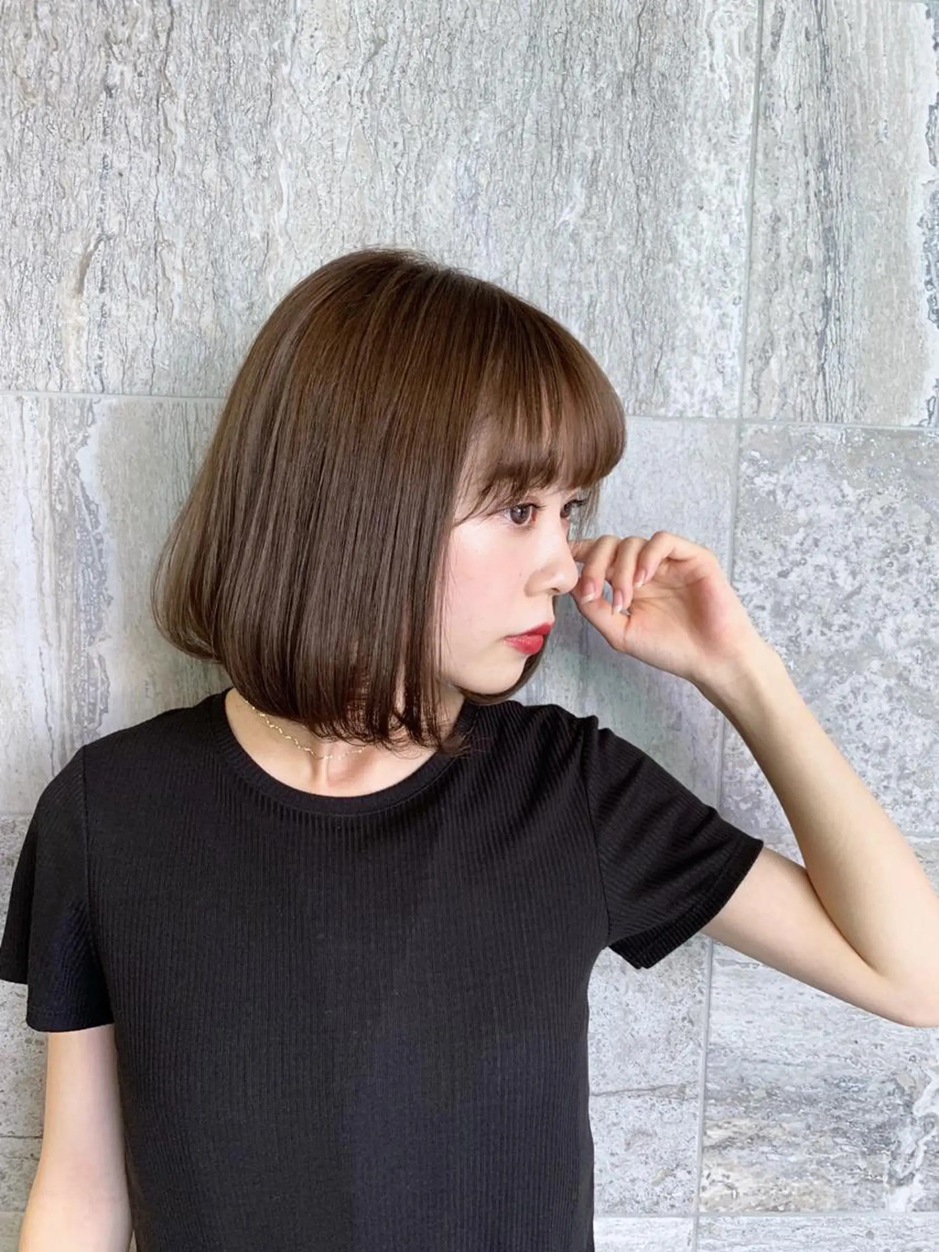 ミディアム カラー 橋口 晃典のヘアスタイル