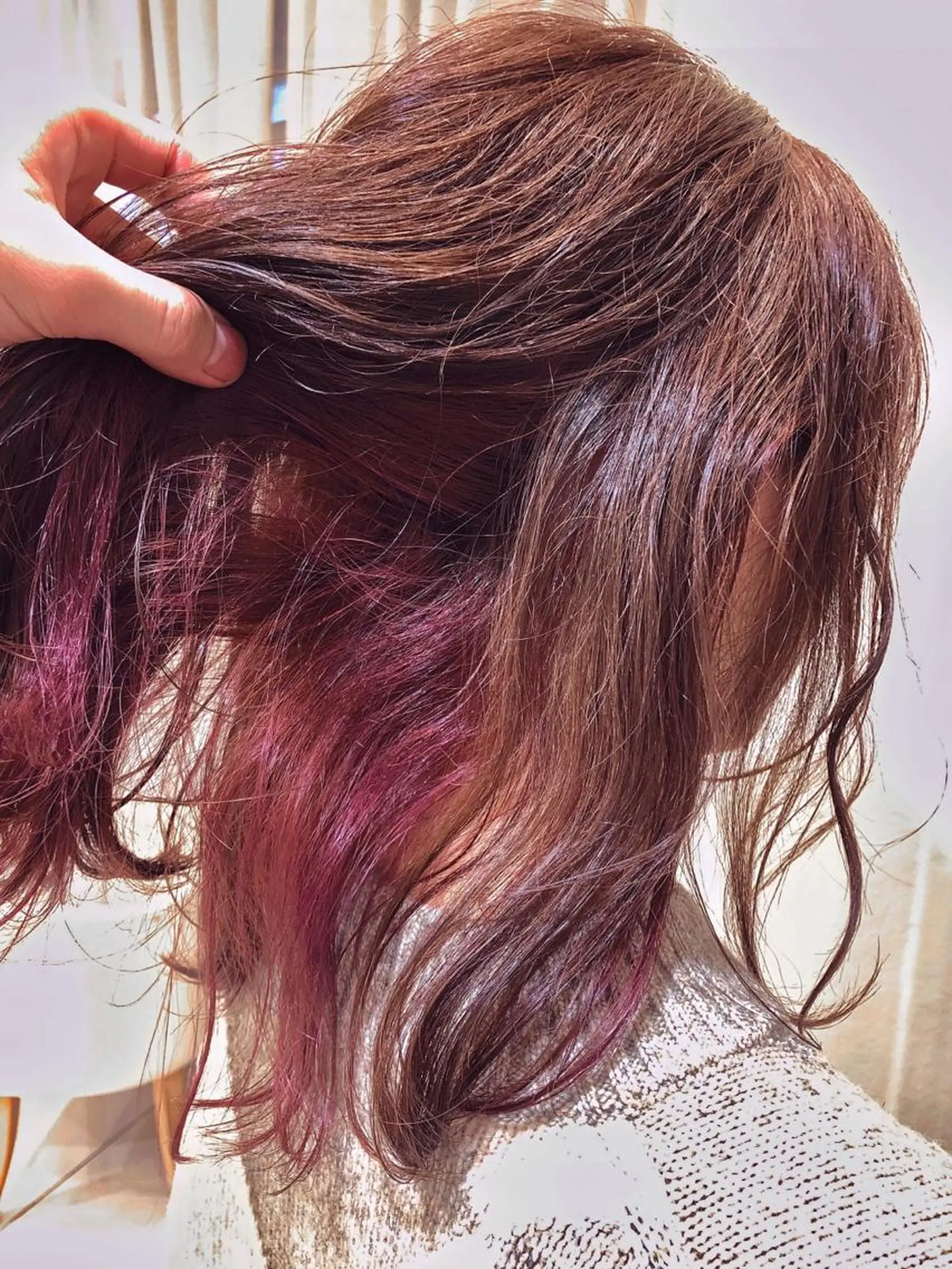 ミディアム カラー インナーカラー メンズ縮毛矯正 ♠️店長下平隼人のヘアスタイル