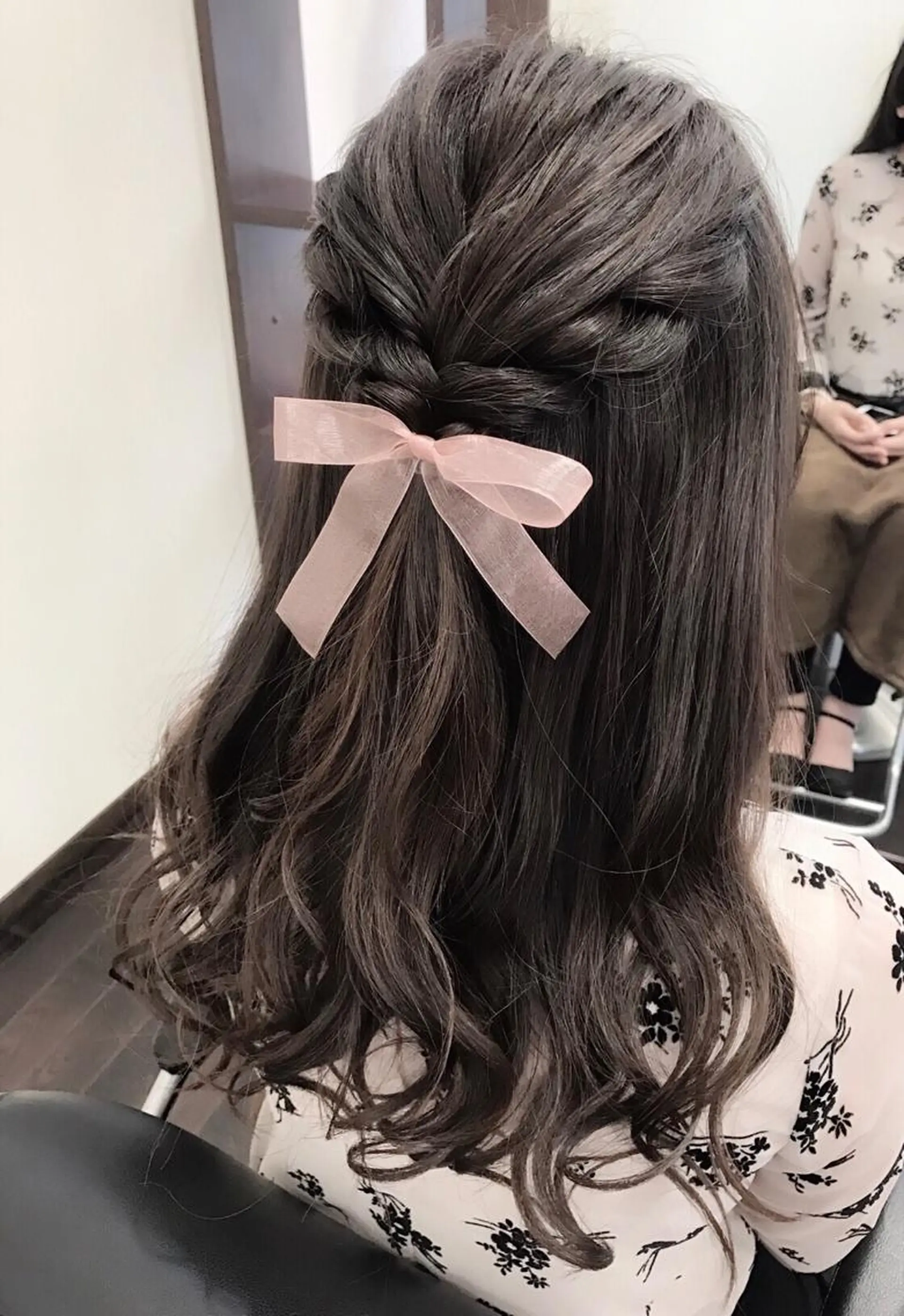ロング ヘアアレンジ ハーフアップ 沢田 瞳のヘアスタイル