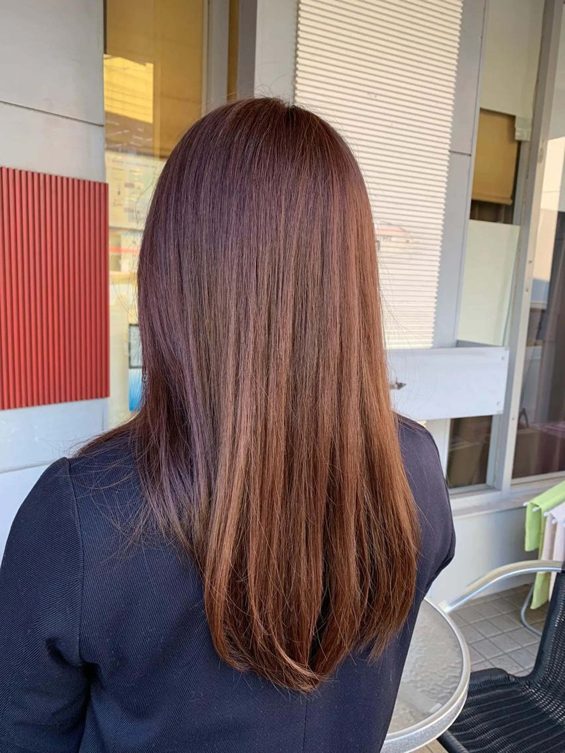 セミロング レッドブラウン LEGGU所属・中本 愛理のヘアスタイル