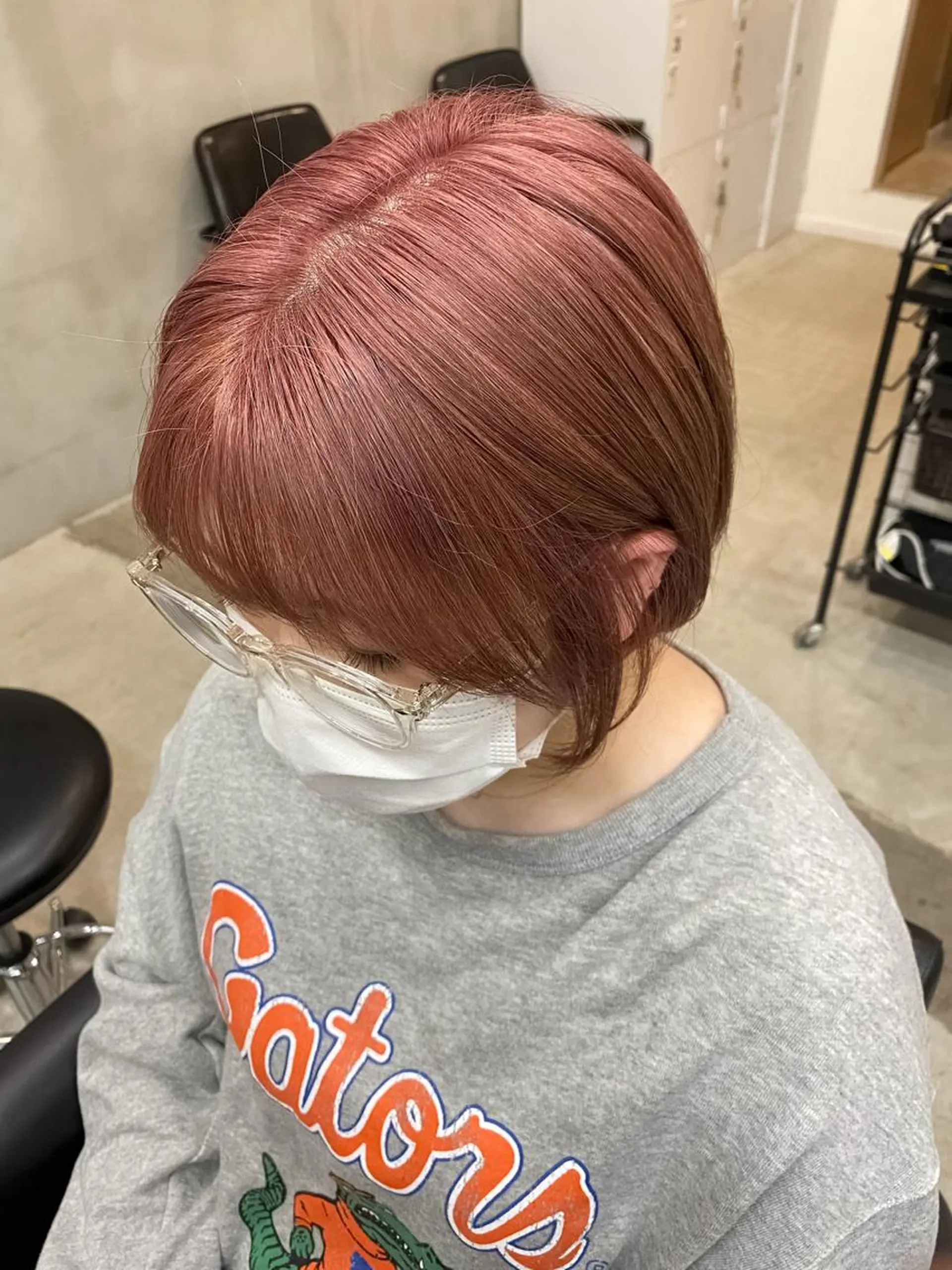 ショート カラー ピンクカラー ヘアカラー トリートメント pesca 長町南店 OIKAWAのヘアスタイル