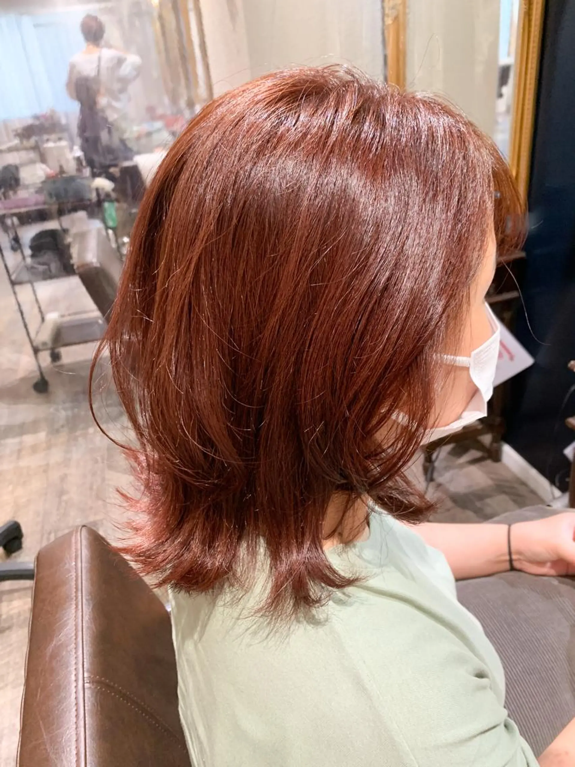 ミディアム GO TODAY SHAIR SALON 梅田NU茶屋町店所属・田中成美/レイヤー カット/透明感カラーのヘアスタイル