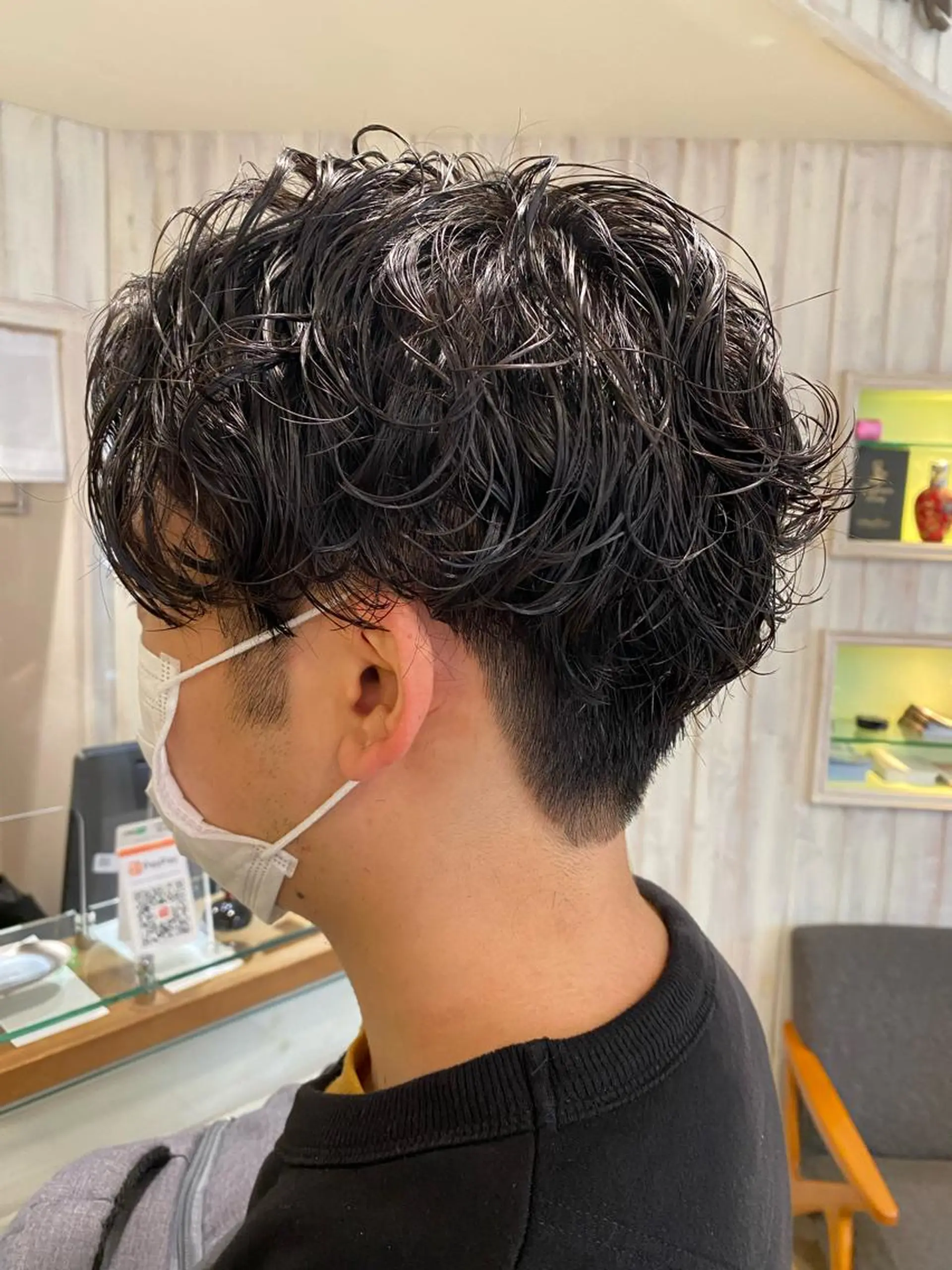 メンズ カット パーマ 暖色カラー🍒 yume ໒꒱のヘアスタイル