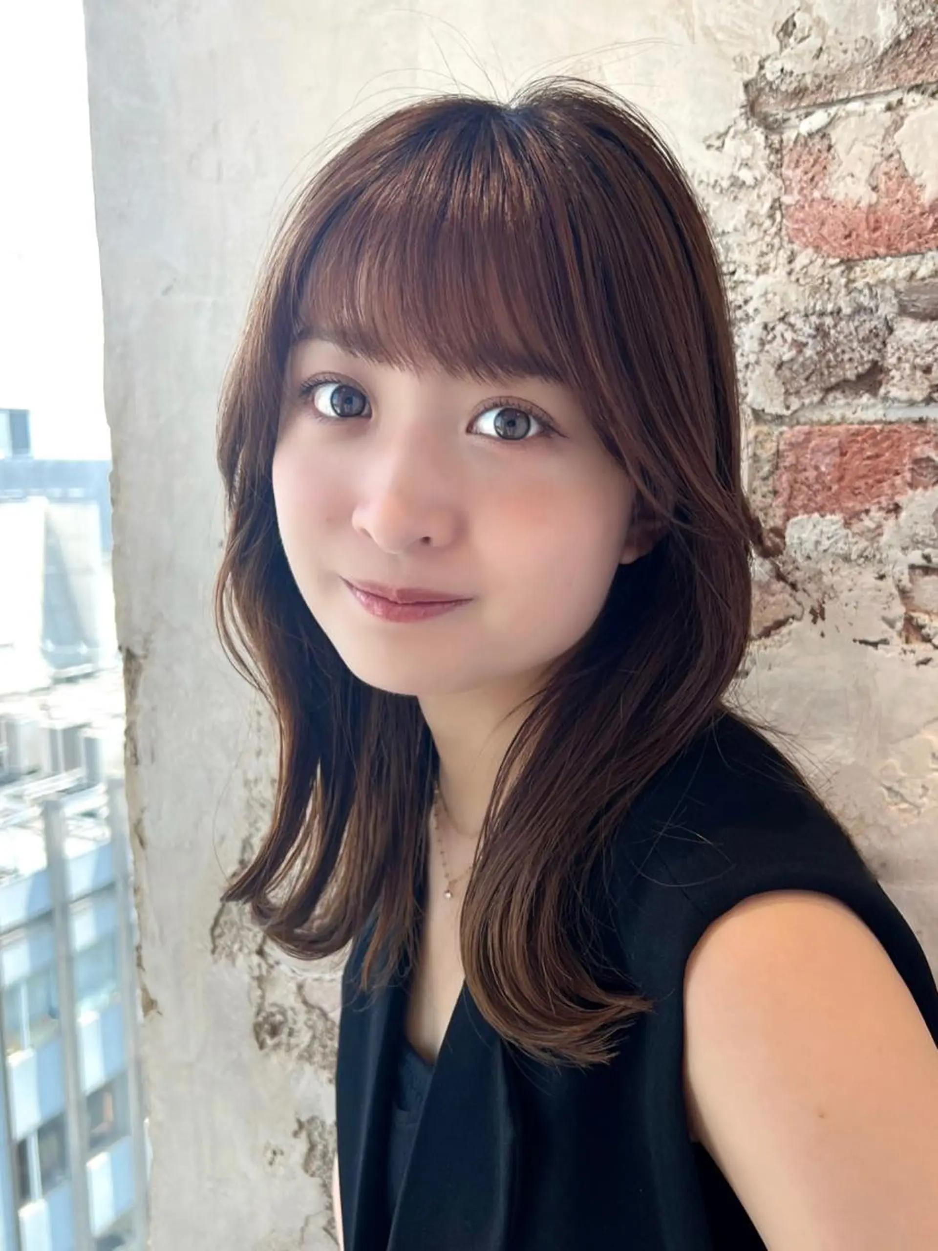 セミロング カラー ベージュカラー ブラウンカラー くびれヘア 髪質改善 縮毛矯正 カット ヘアカラー トリートメント 🧡くびれヘア/前髪 顔周り🧡久原結衣のヘアスタイル