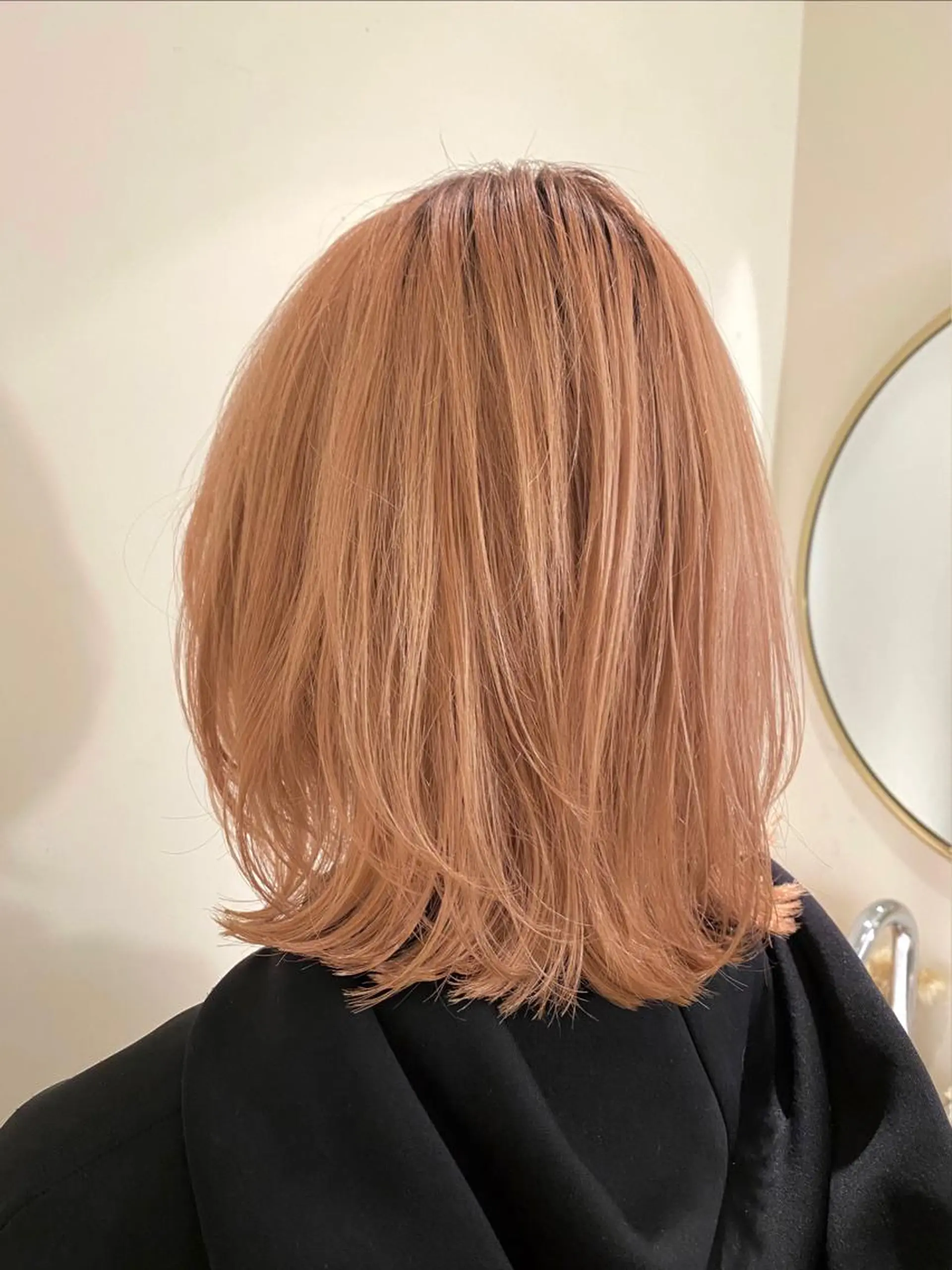 ミディアム カラー ベージュカラー ブリーチ ピンクカラー ピンクベージュ 🫶🏻桃果🫶🏿 只今休職中のヘアスタイル