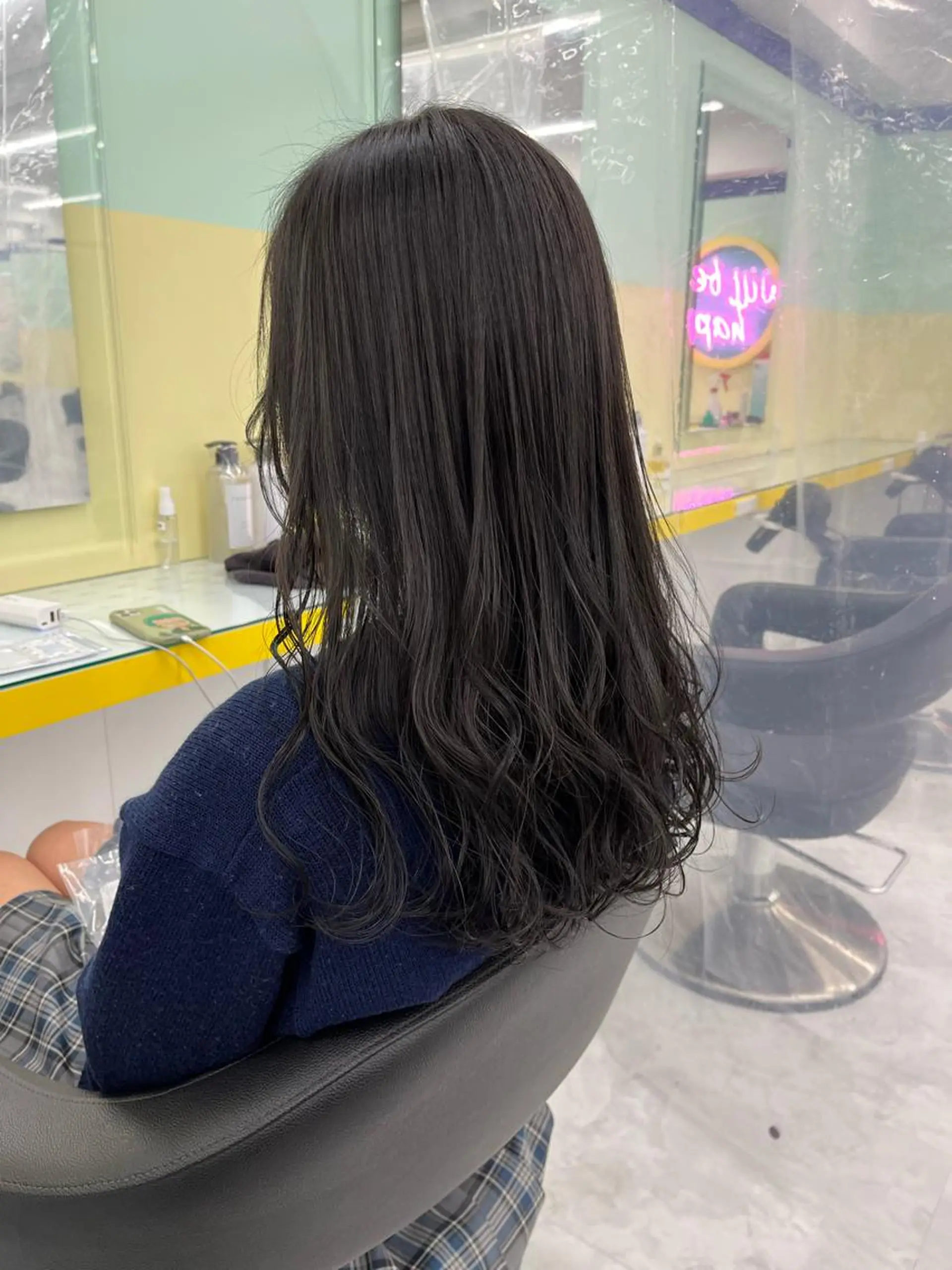 ロング ヘアカラー ヘッドスパ ヘアセット 🌿透明感カラー‪ 縮毛矯正✨かずきのヘアスタイル