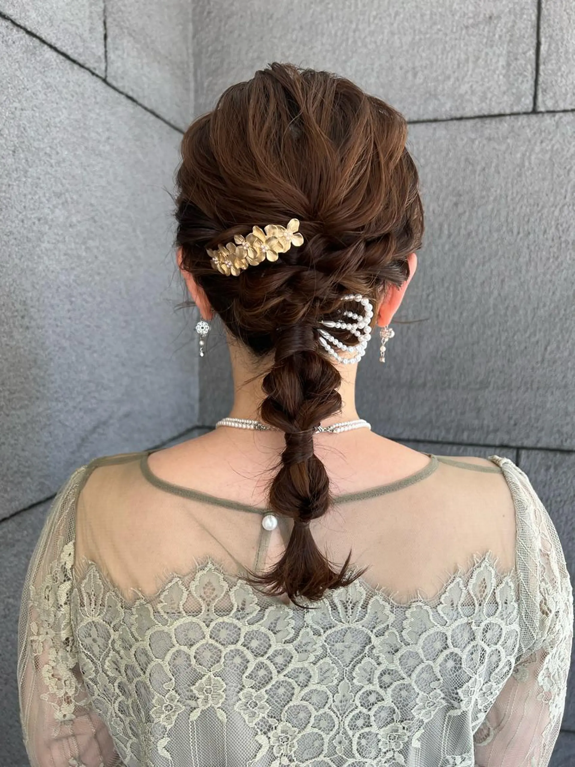 セミロング ヘアアレンジ カット トリートメント Okano Mahoのヘアスタイル