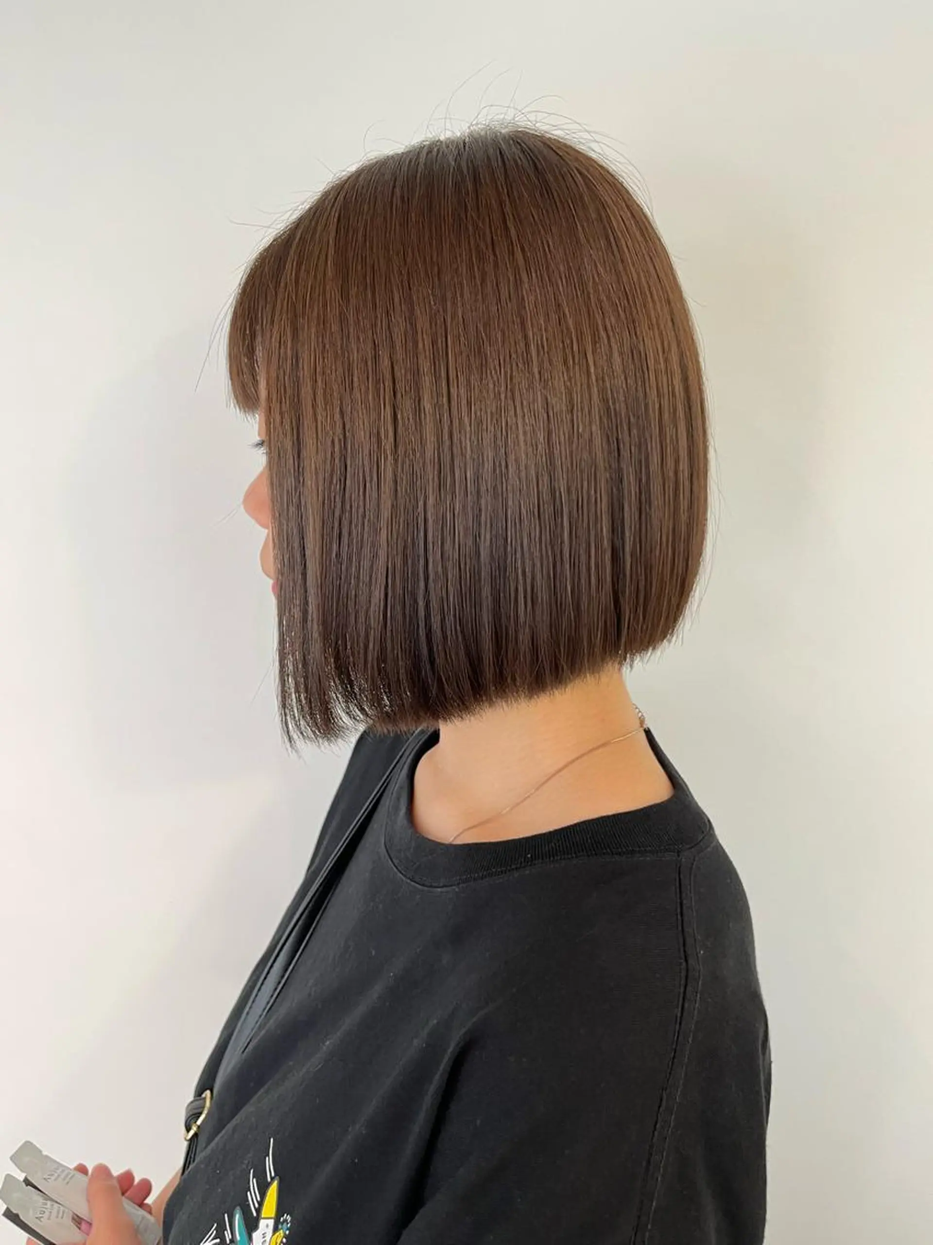 ショート カラー ボブ カバサワ カエデのヘアスタイル