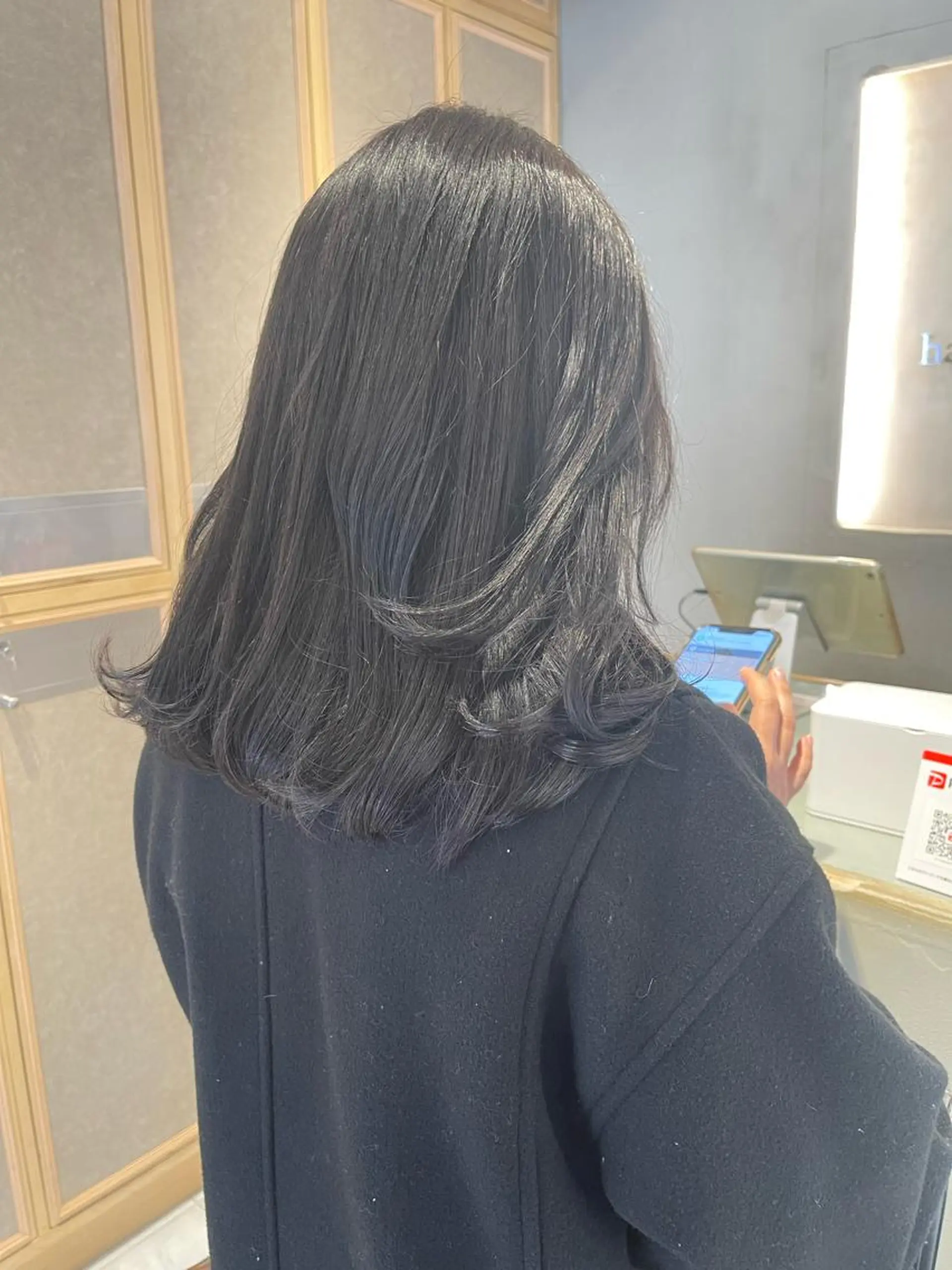 セミロング カラー グレージュ ヘアカラー トリートメント ヘッドスパ ヘアセット ラベンダー/レイヤー カット🤎mamiのヘアスタイル