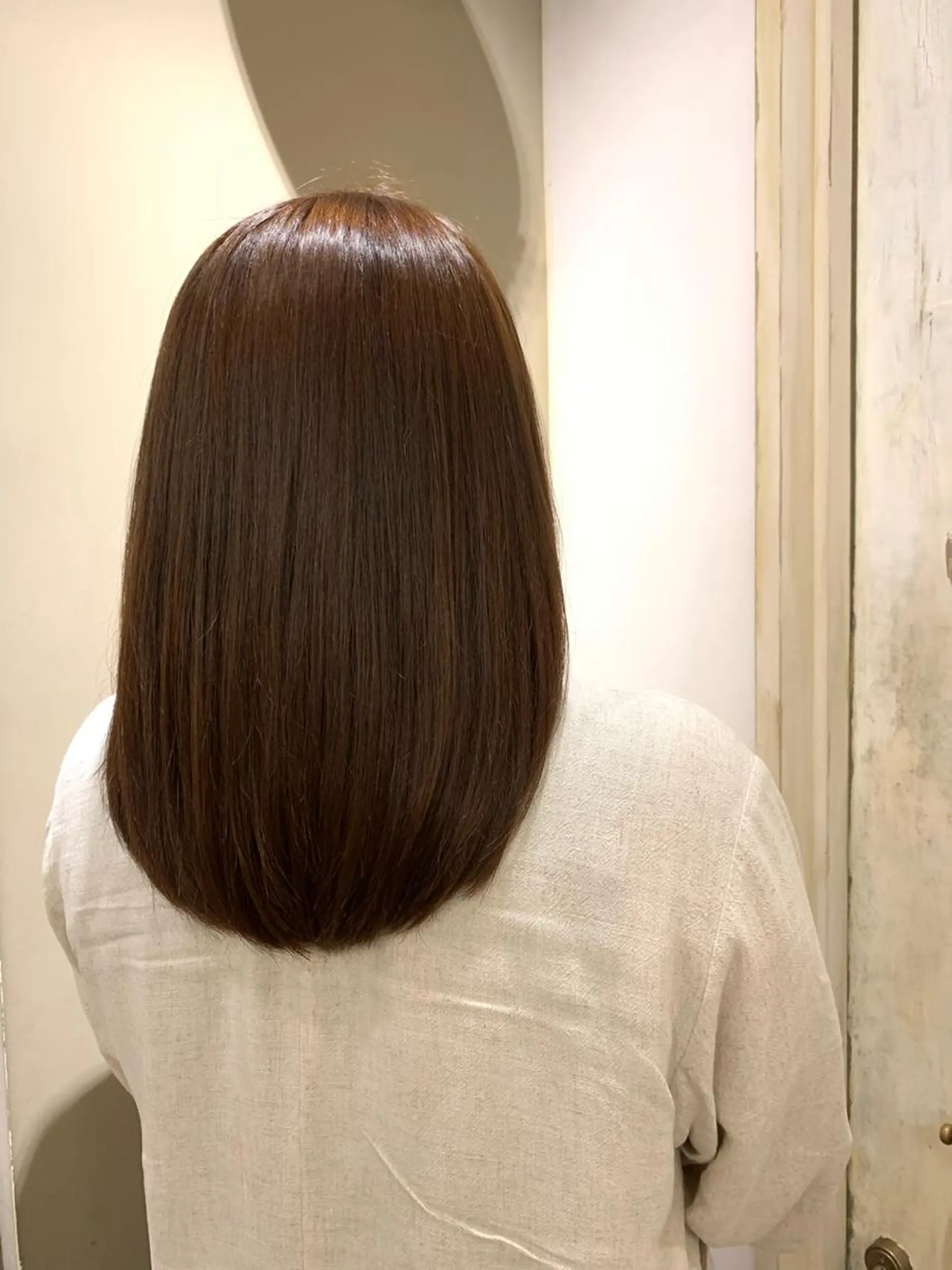 セミロング カラー ベージュカラー オリーブベージュ 美容室moon所属・韓国スタイル🇰🇷 annaのヘアスタイル