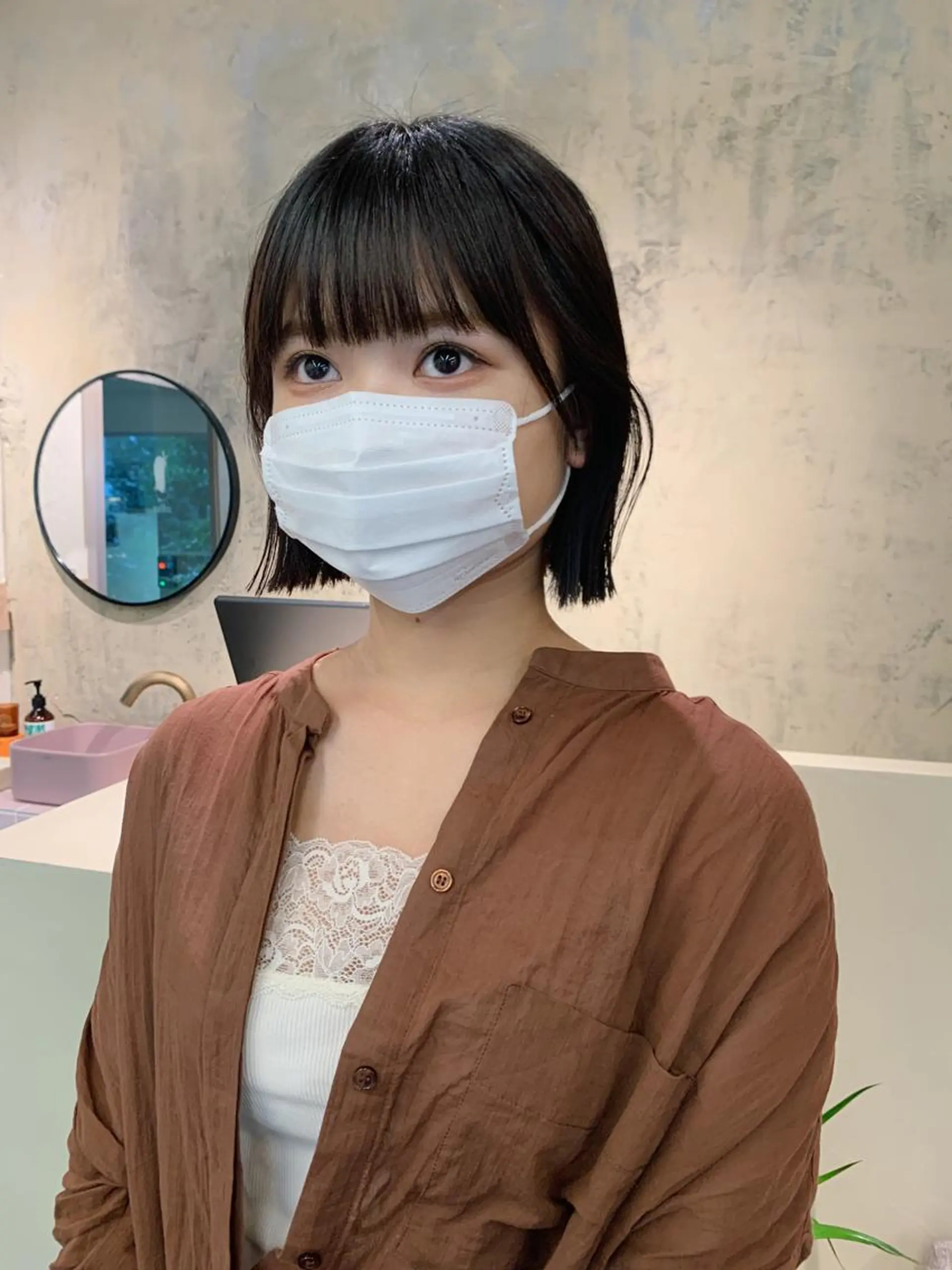 ショート 切りっぱなしボブ ボブ yupi🐈⬛ レイヤー/パーマのヘアスタイル