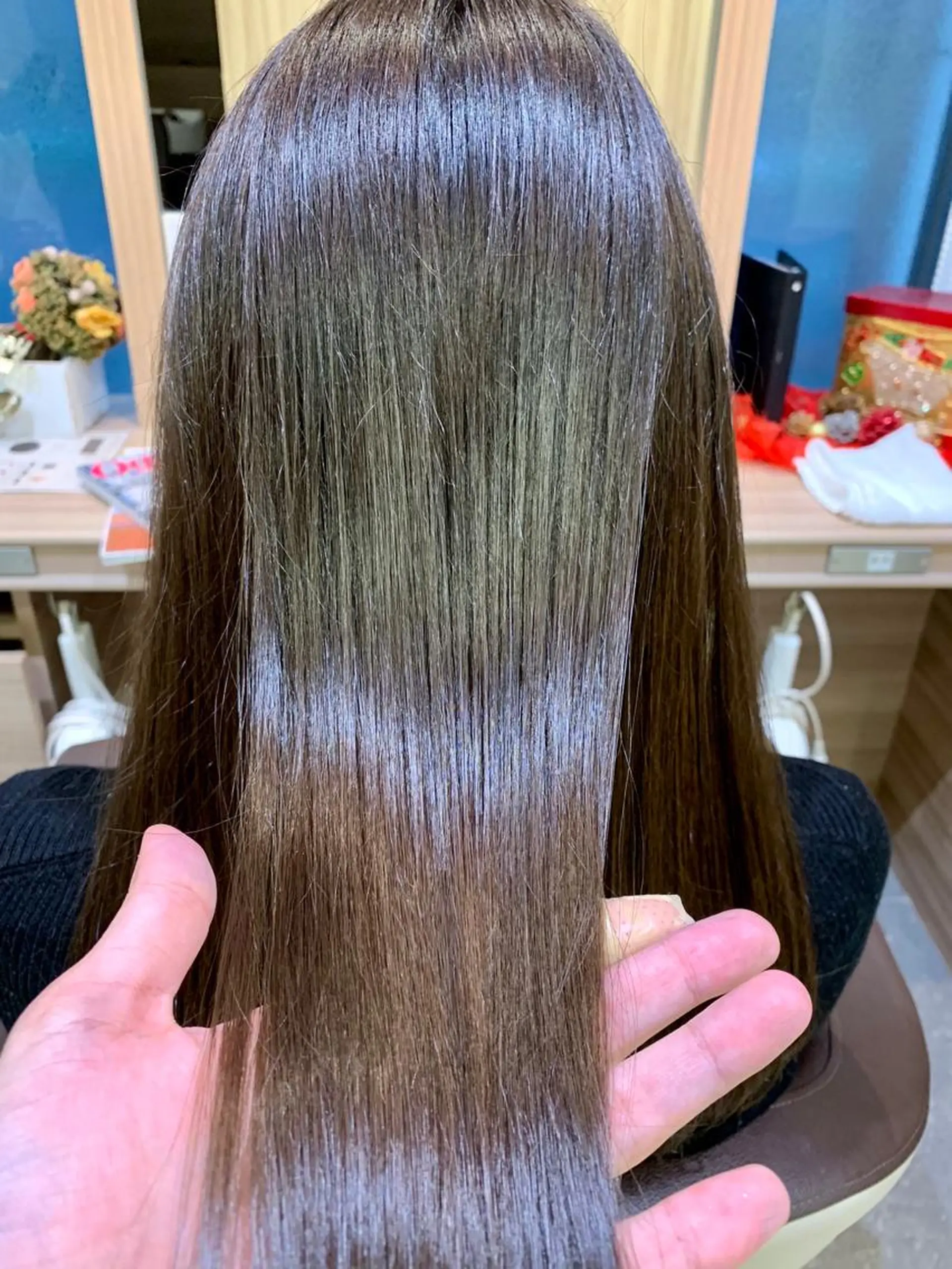 ロング パーマ 縮毛矯正 トリートメント 縮毛矯正/髪質改善 /韓国風　山川春輝のヘアスタイル