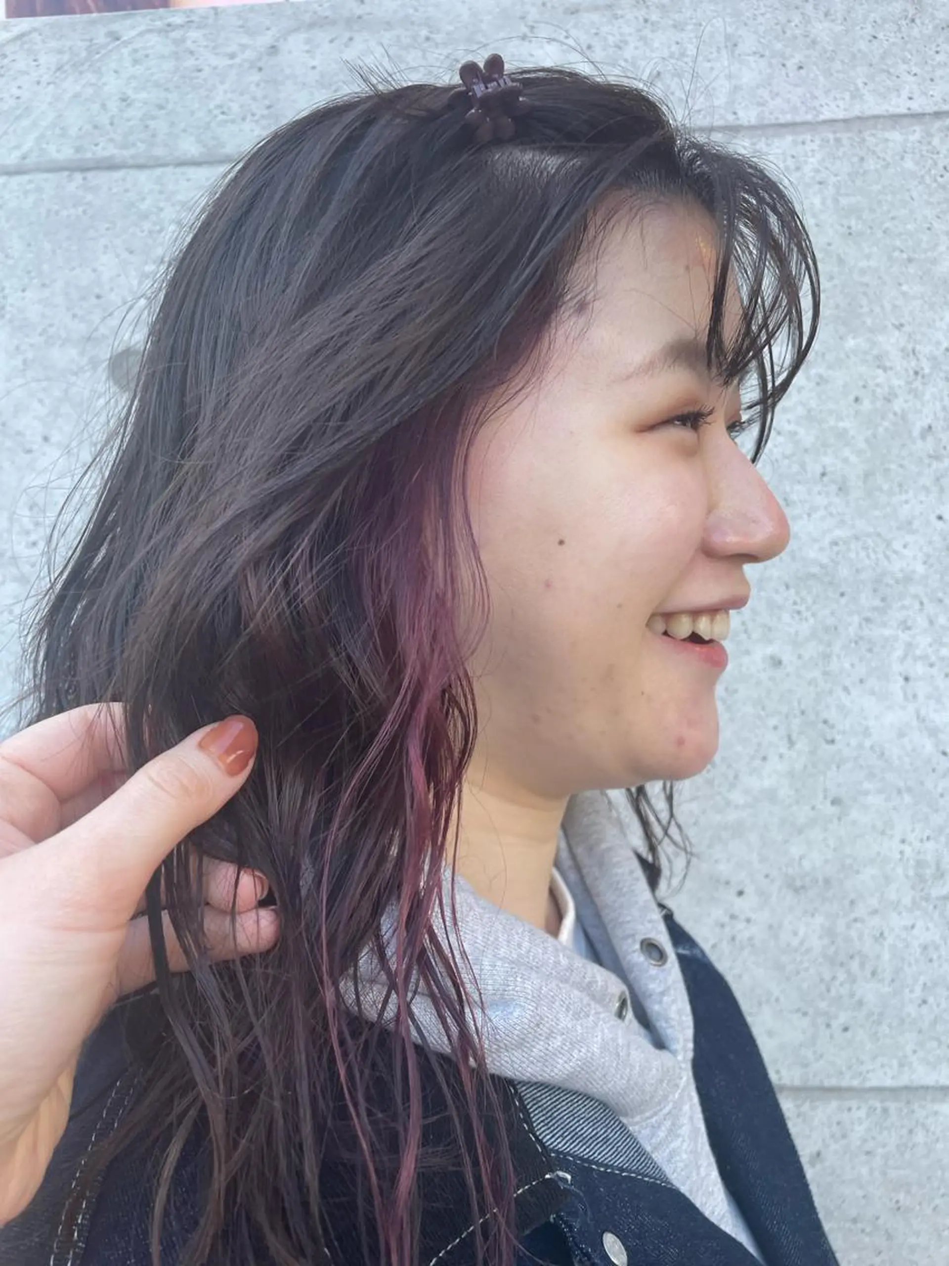 セミロング カラー ピンクカラー sato ayaka ｜透明感カラー🫧のヘアスタイル