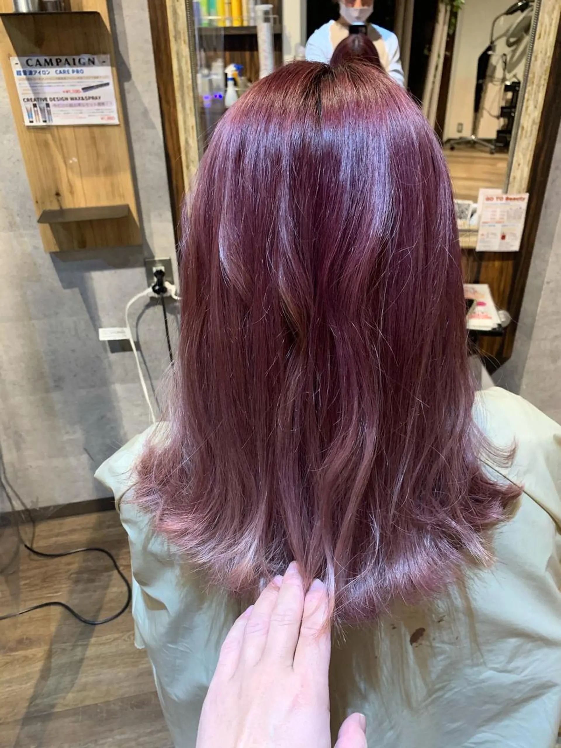 セミロング カラー ピンクカラー バイオレットカラー バイオレットピンク カット ヘアカラー トリートメント 艶髪特化美容師 白岩　悟のその他イメージ