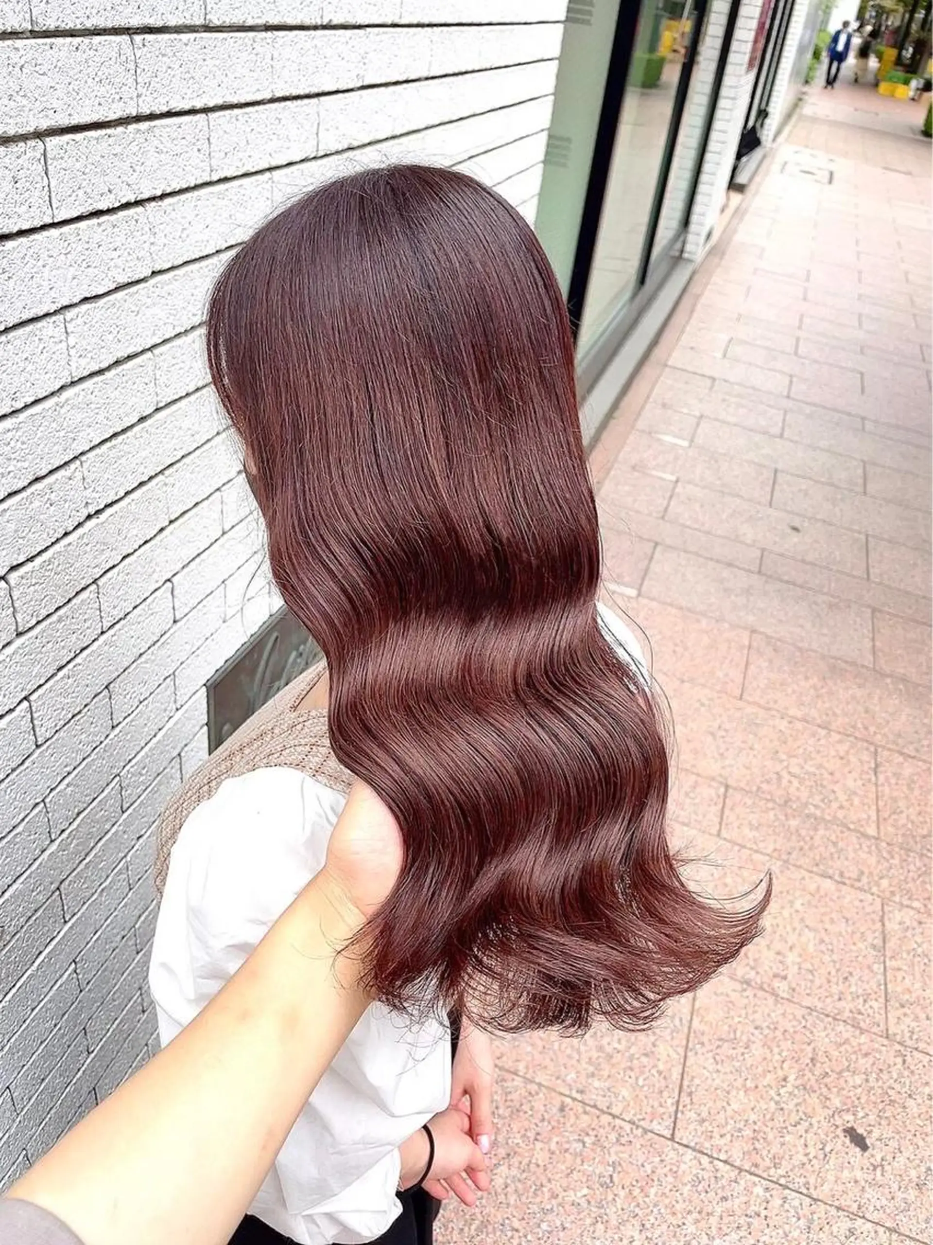 ロング カラー ブラウンカラー ピンクカラー ピンクブラウン R'eel銀座所属・縮毛矯正/髪質改善/ レイヤー/りょうのヘアスタイル