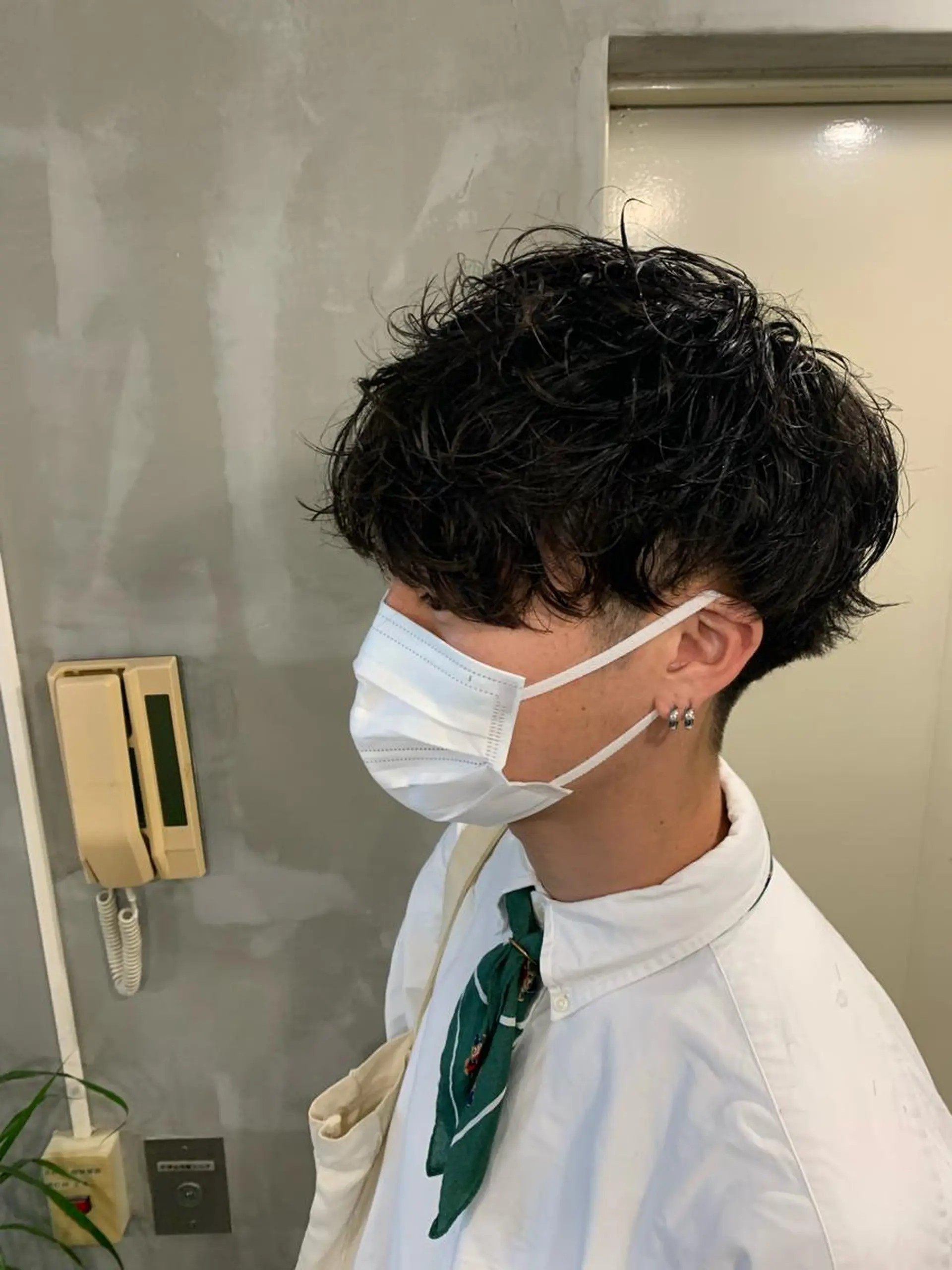 ショート パーマ メンズ マッシュ メンズパーマ 🫧顔まわりレイヤー カット🫧🧼白石輝のヘアスタイル