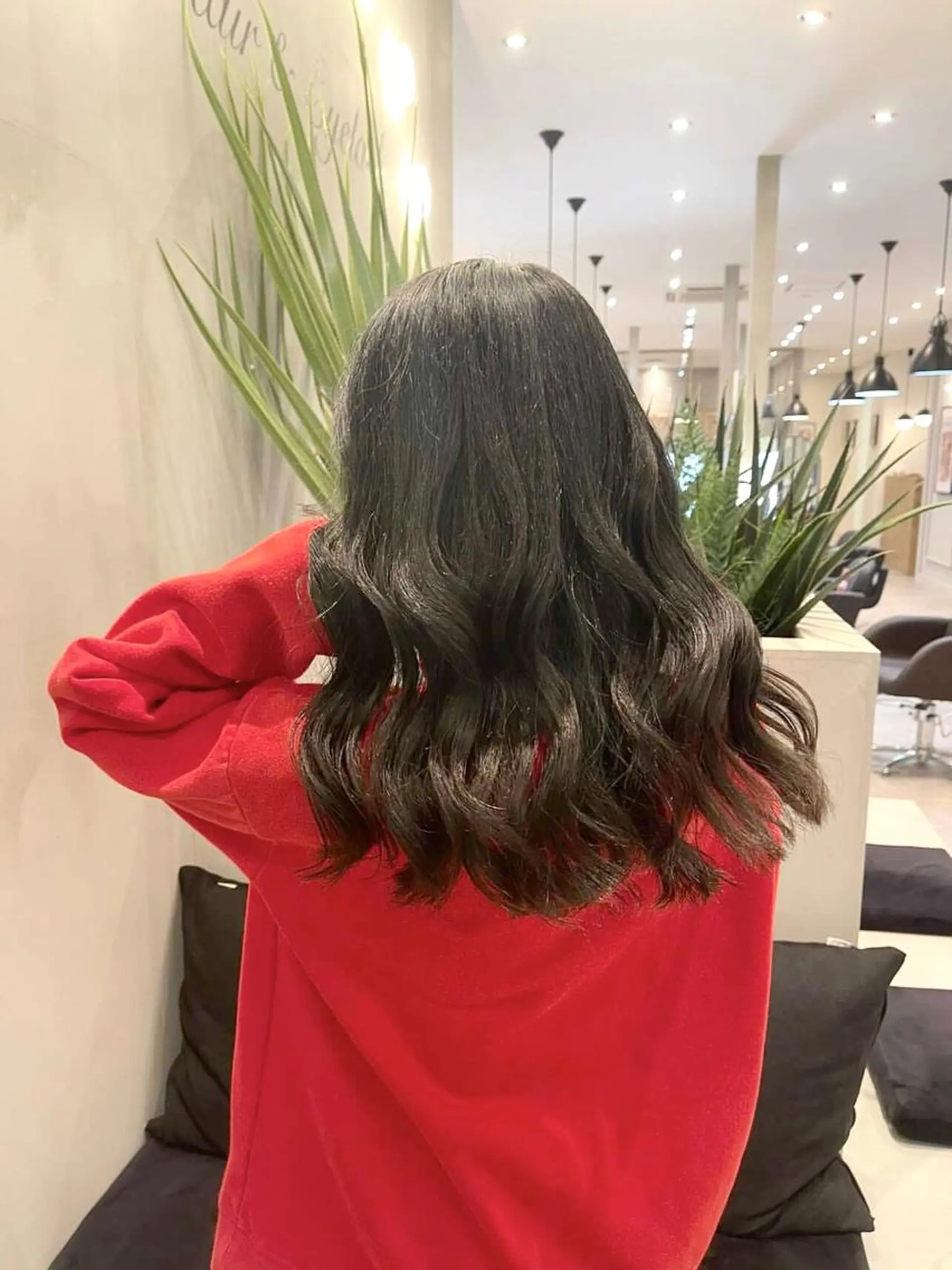 ミディアム カラー ヘアアレンジ ミディアムレイヤー レイヤーカット カット ヘアカラー トリートメント アンドウ ユウ/ レイヤーカット/韓国のヘアスタイル