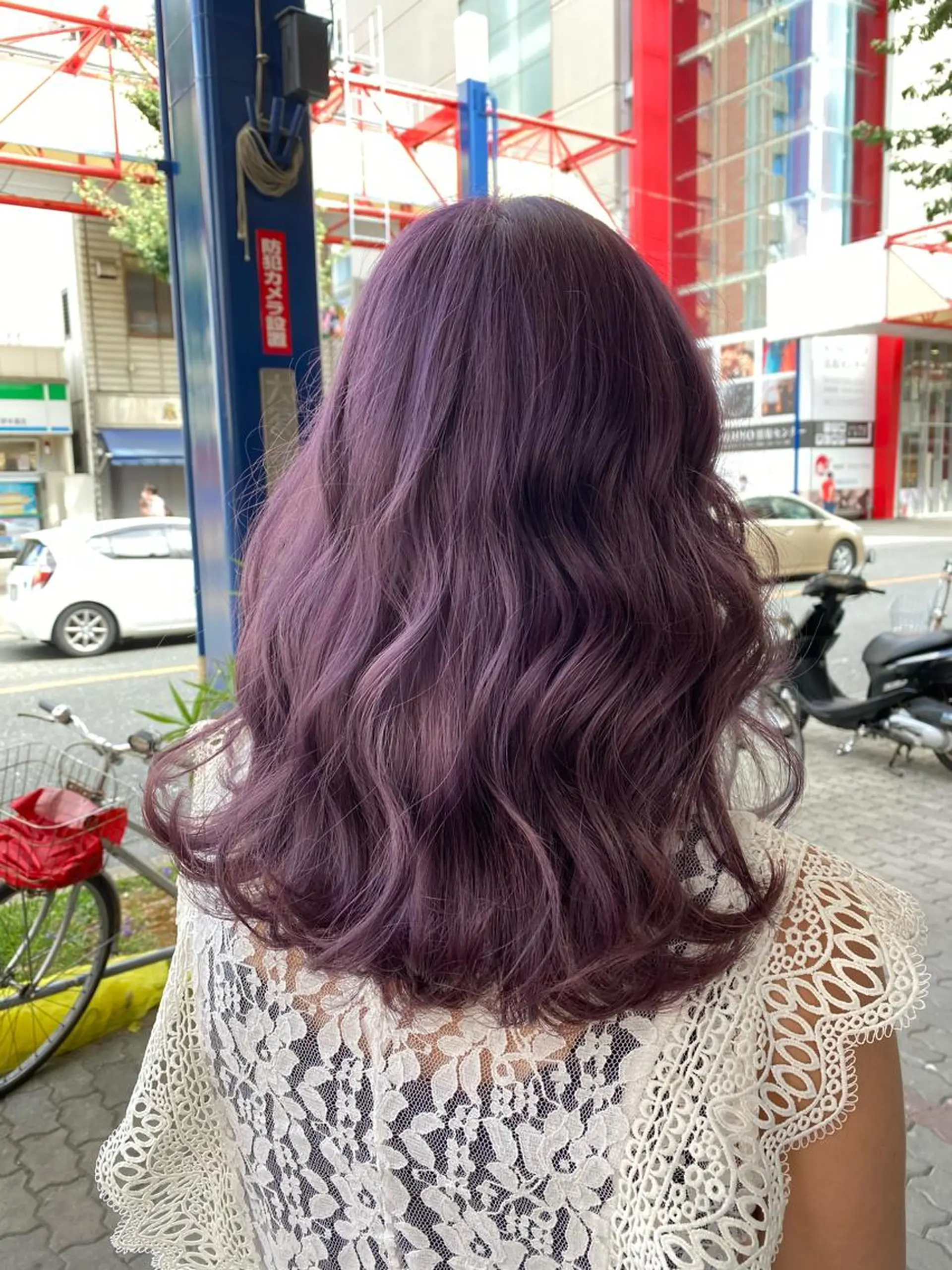 セミロング ヘアカラー ゆぴ☾‪/推しカラー /ハイトーンのヘアスタイル