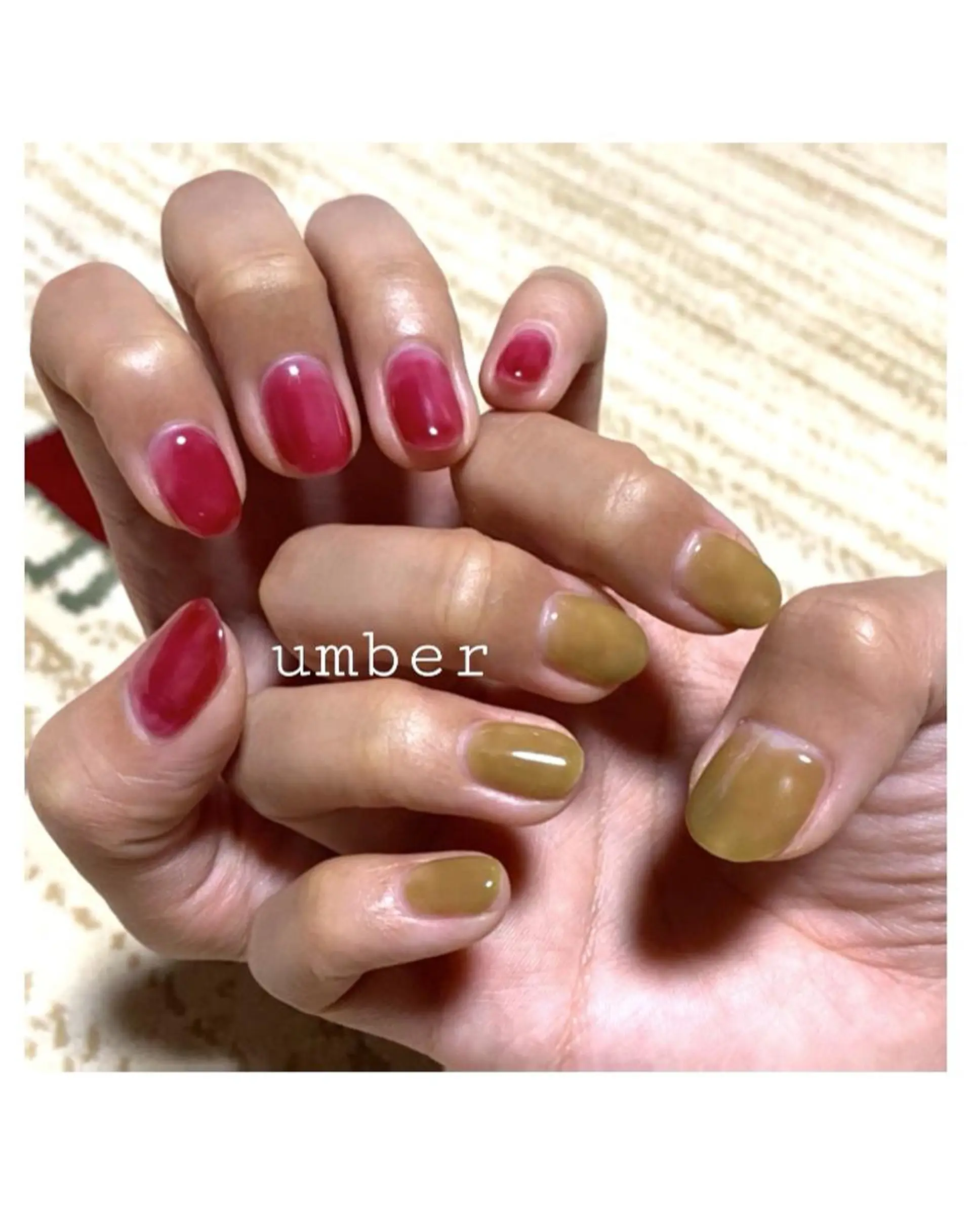 ネイル クリアネイル フラッシュネイル フットネイル フレンチネイル マグネットネイル ハンドネイル umber 三茶1分のネイルデザイン