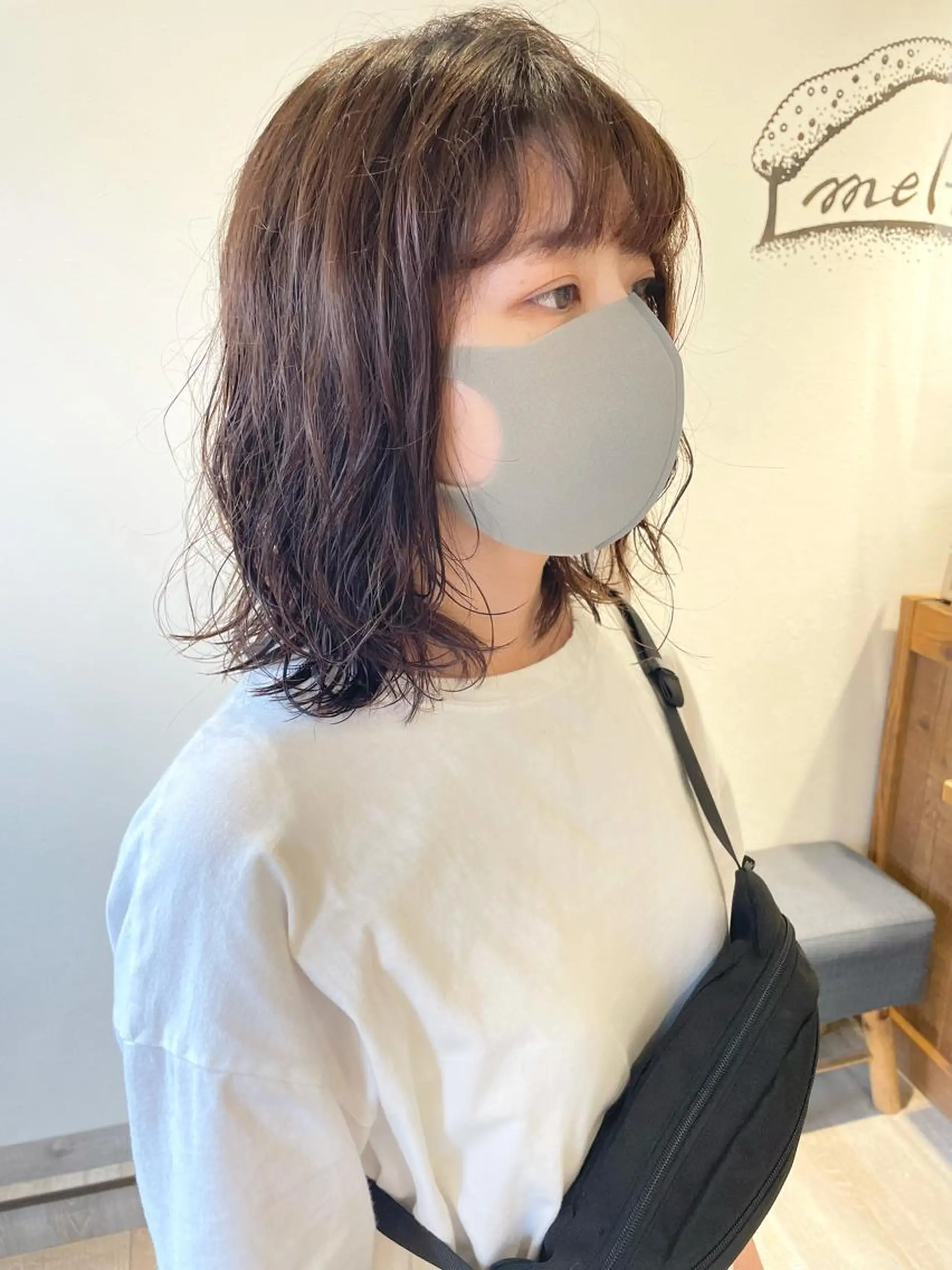 ミディアム パーマ 🩰オリーブ/ ベージュ松本咲花🩰のヘアスタイル