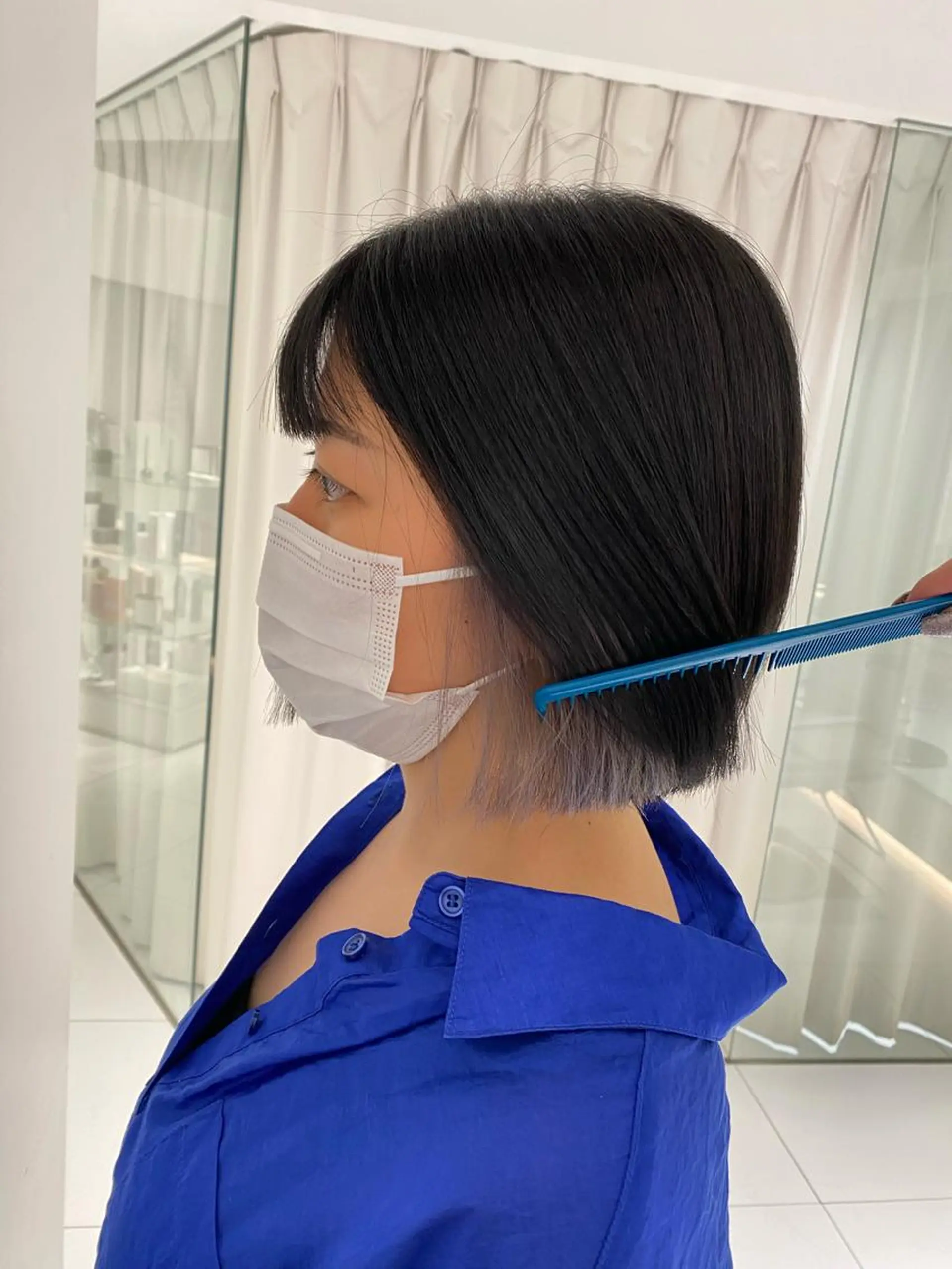 ショート カラー ブリーチ インナーカラー ヘアカラー アオヌマミユ☁️ /ボブ/ハイトーン/のヘアスタイル