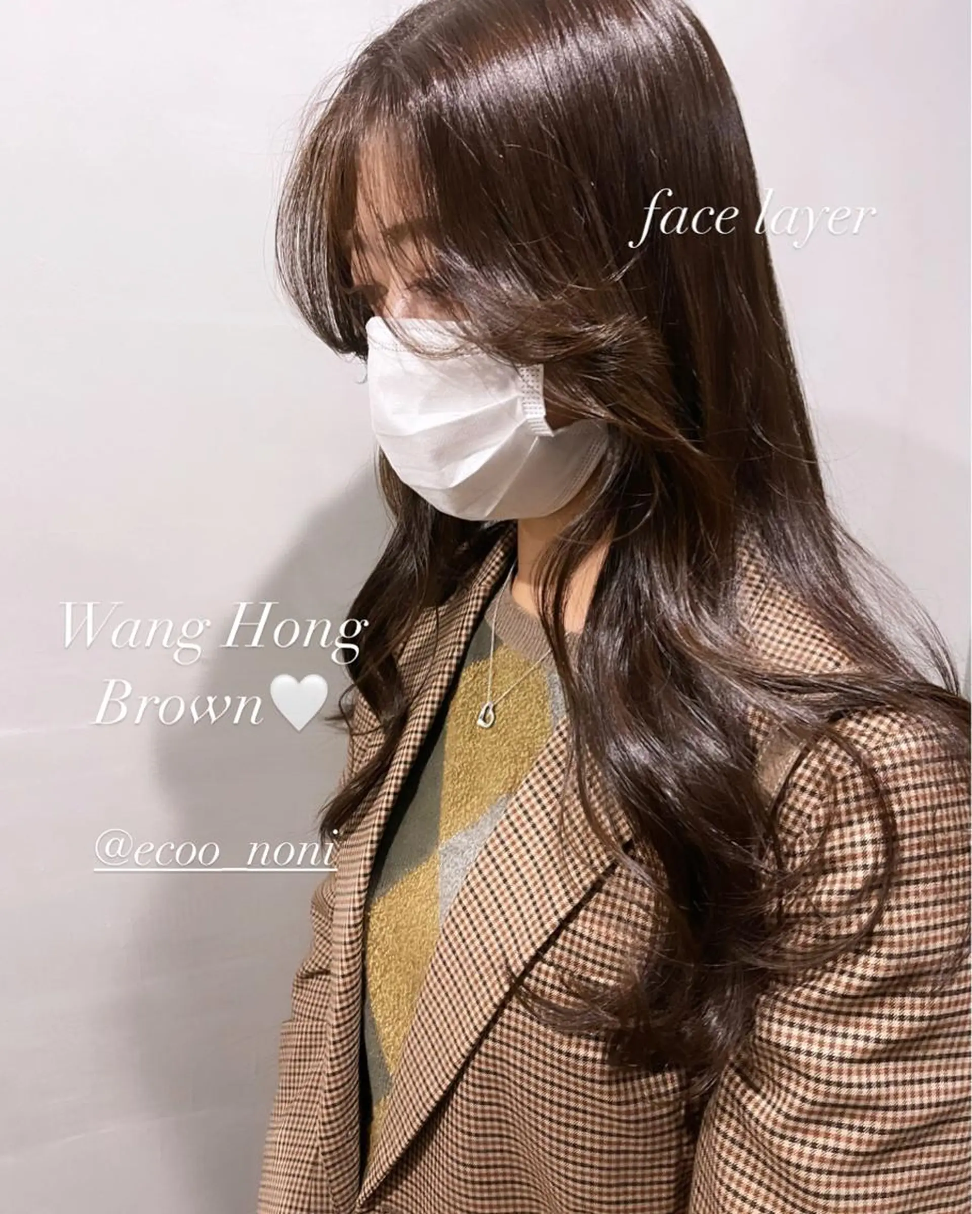 ロング カット ヘアカラー 韓国 / 中国ヘア 🦋Noniのヘアスタイル