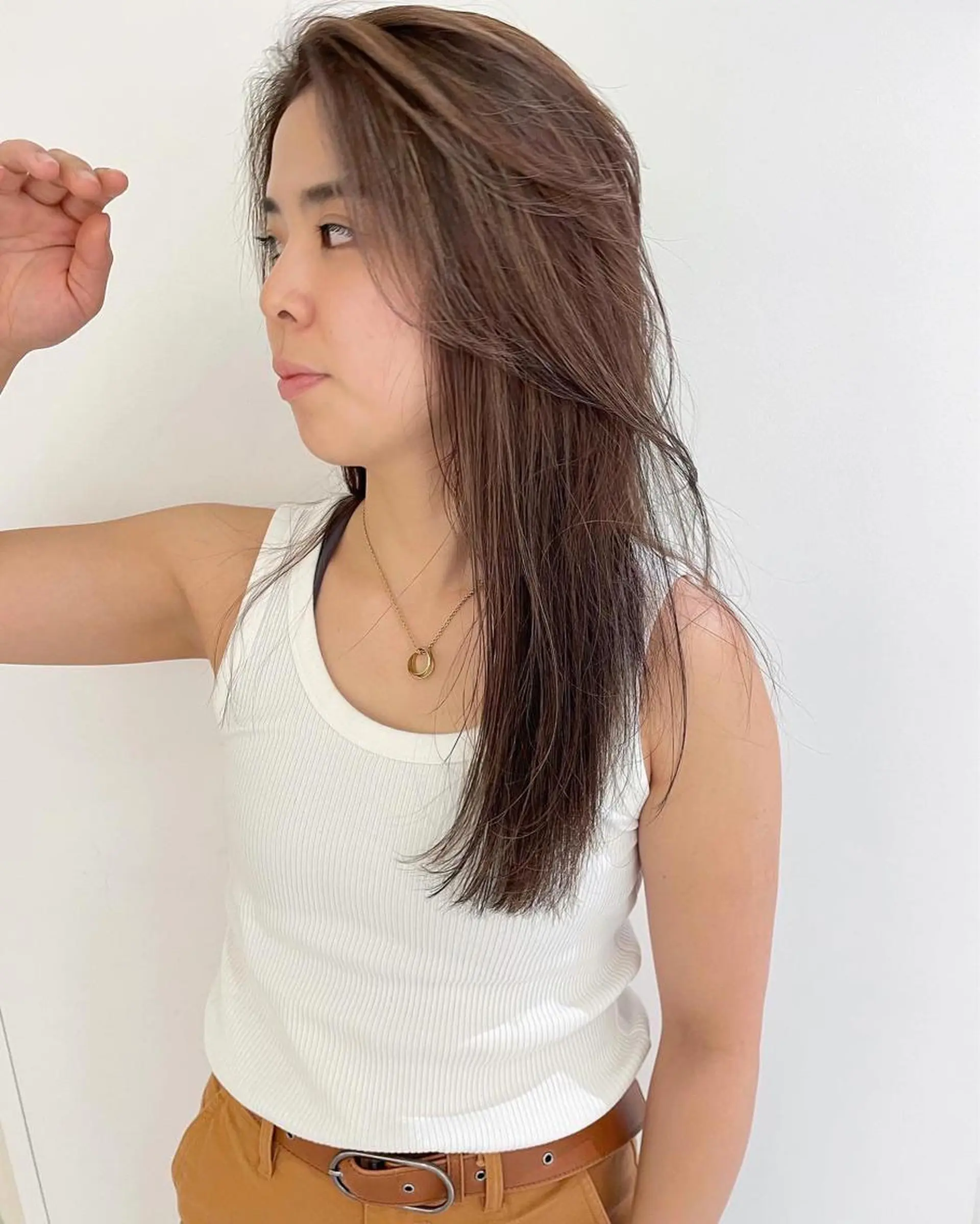 セミロング カラー ヘアカラー iet.所属・ウルフ/ボブ/耳ツボ ジュエリー◎ricoのヘアスタイル
