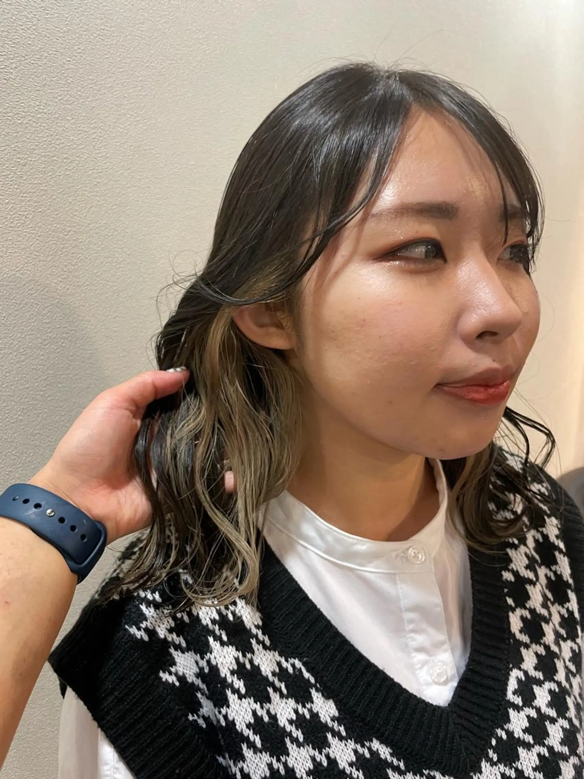 ロング カラー ハイトーン/暖色/ 眉/メイク/Rinaのヘアスタイル