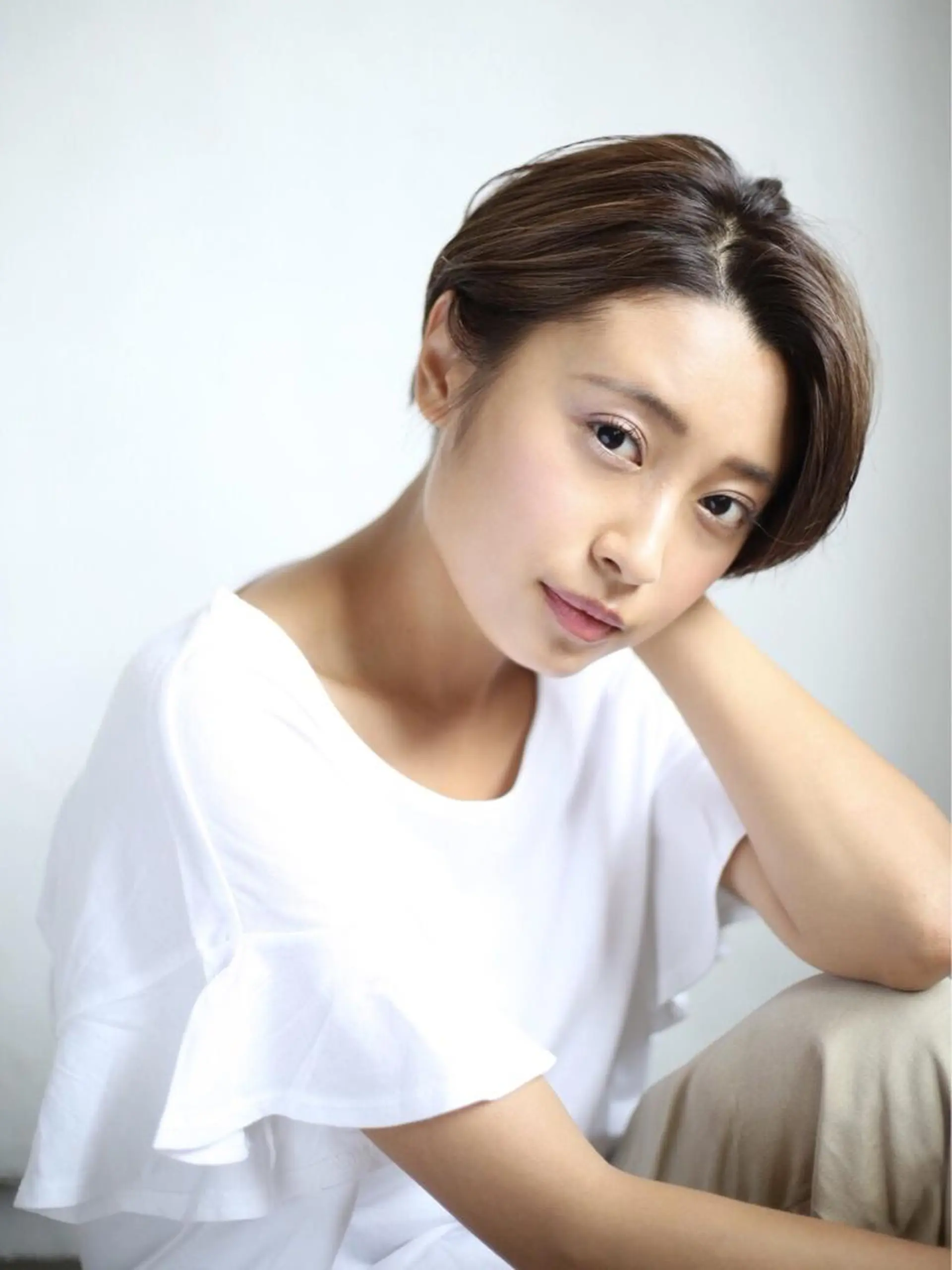 ショート カラー パーマ 野崎 ひかりのヘアスタイル