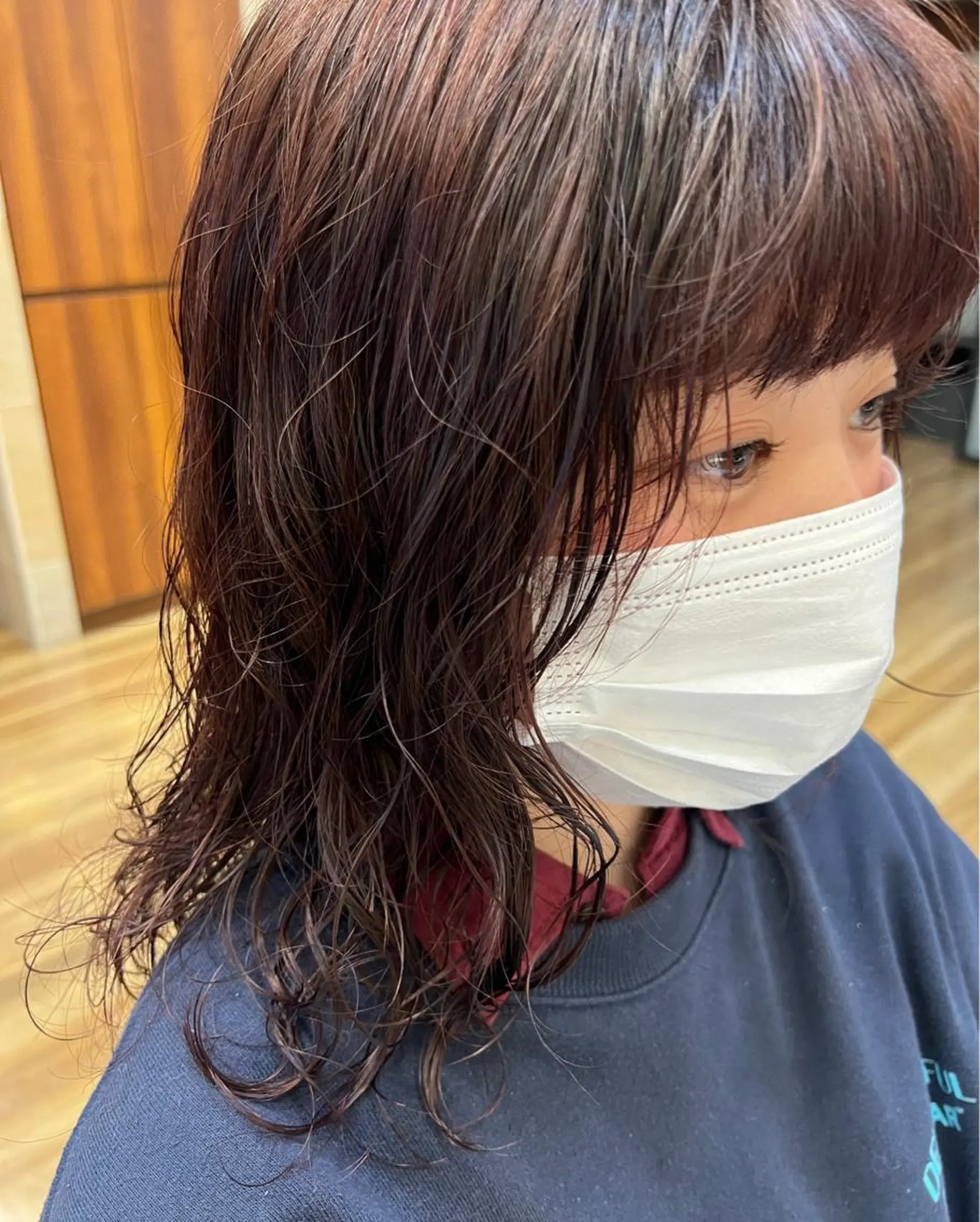 ミディアム パーマ 池田理紗/メンズ カット/切りっぱなしのヘアスタイル